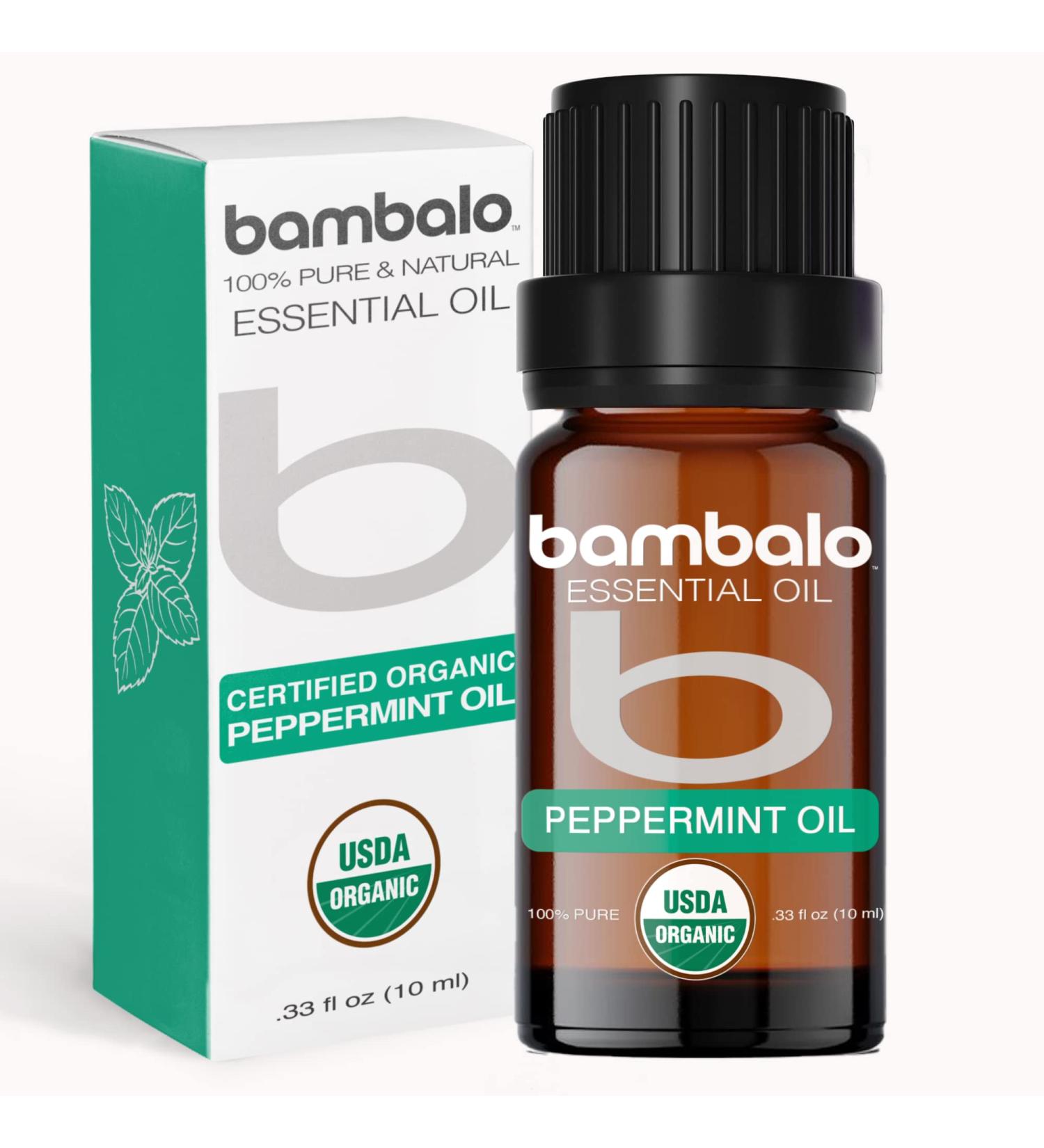 Organic Peppermint Essential Oil - 100% Pure USDA Certified for Aromatherapy & Therapeutic Use | 10ml (0.33 Fl Oz - Buy Online on GoSupps.com