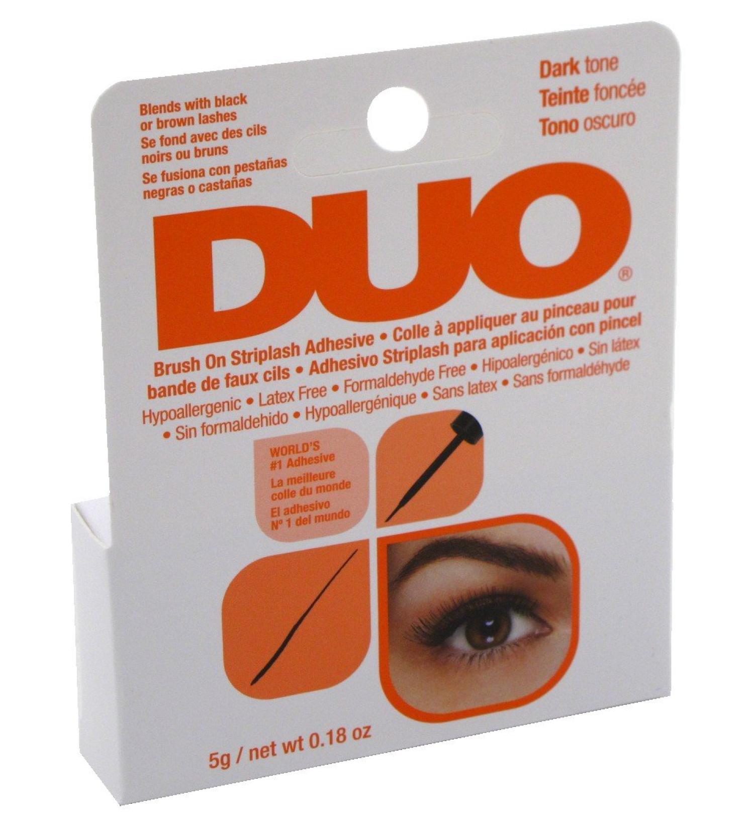Duo Brush-On Striplash Adhesive Dark Tone 0.18 Ounce (5.3ml) (2 Pack)