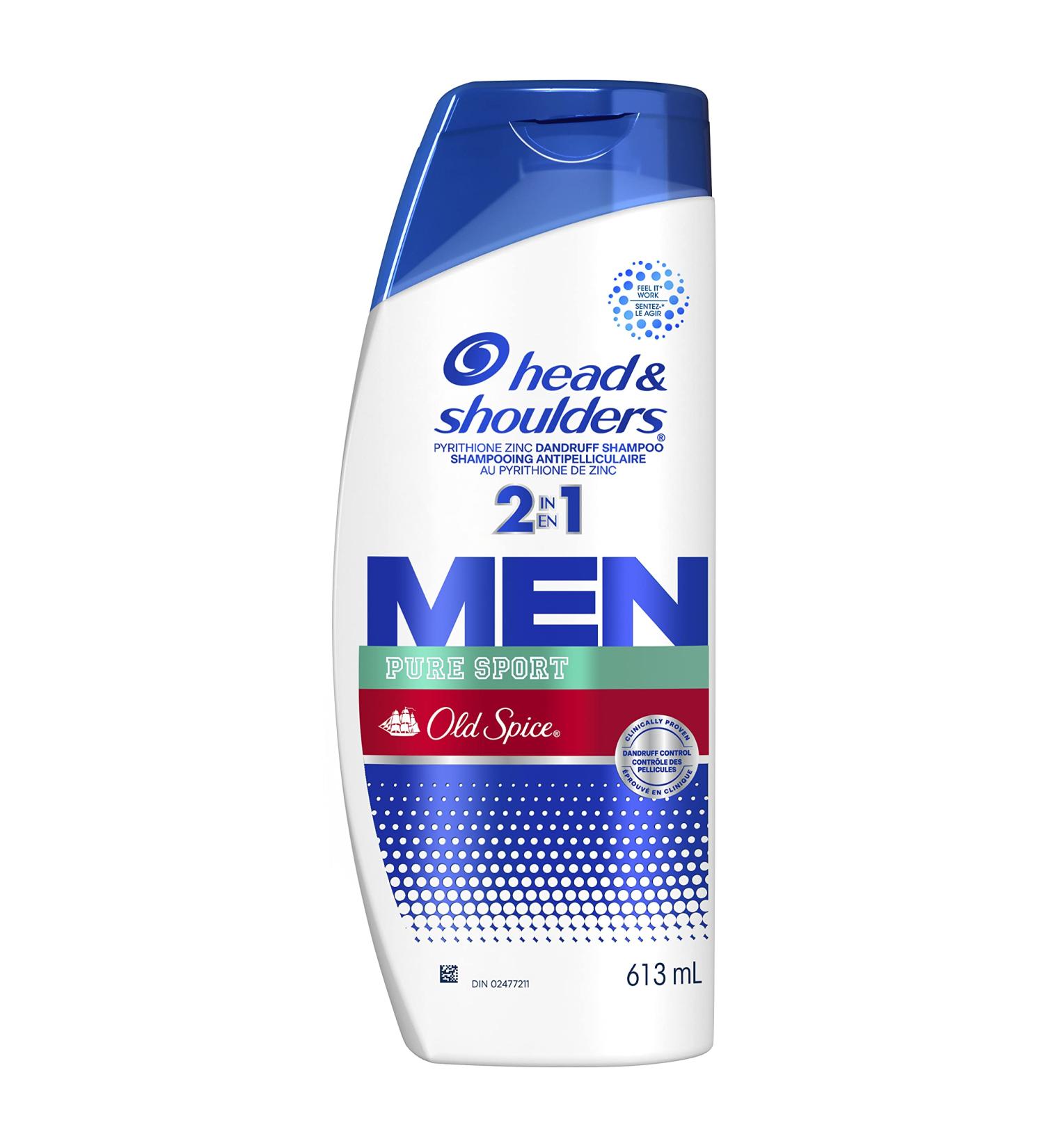 Head & Shoulders Old Spice Pure Sport 2-in-1 Shampoo + Conditioner 613ML - Buy Online on GoSupps.com