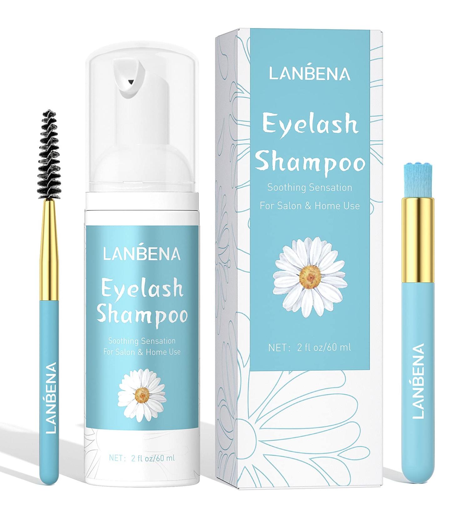 LANBENA Eyelash Extension Cleanser - Lash Foam Shampoo for Salon and Home Use (60ml) - Buy Online on GoSupps.com