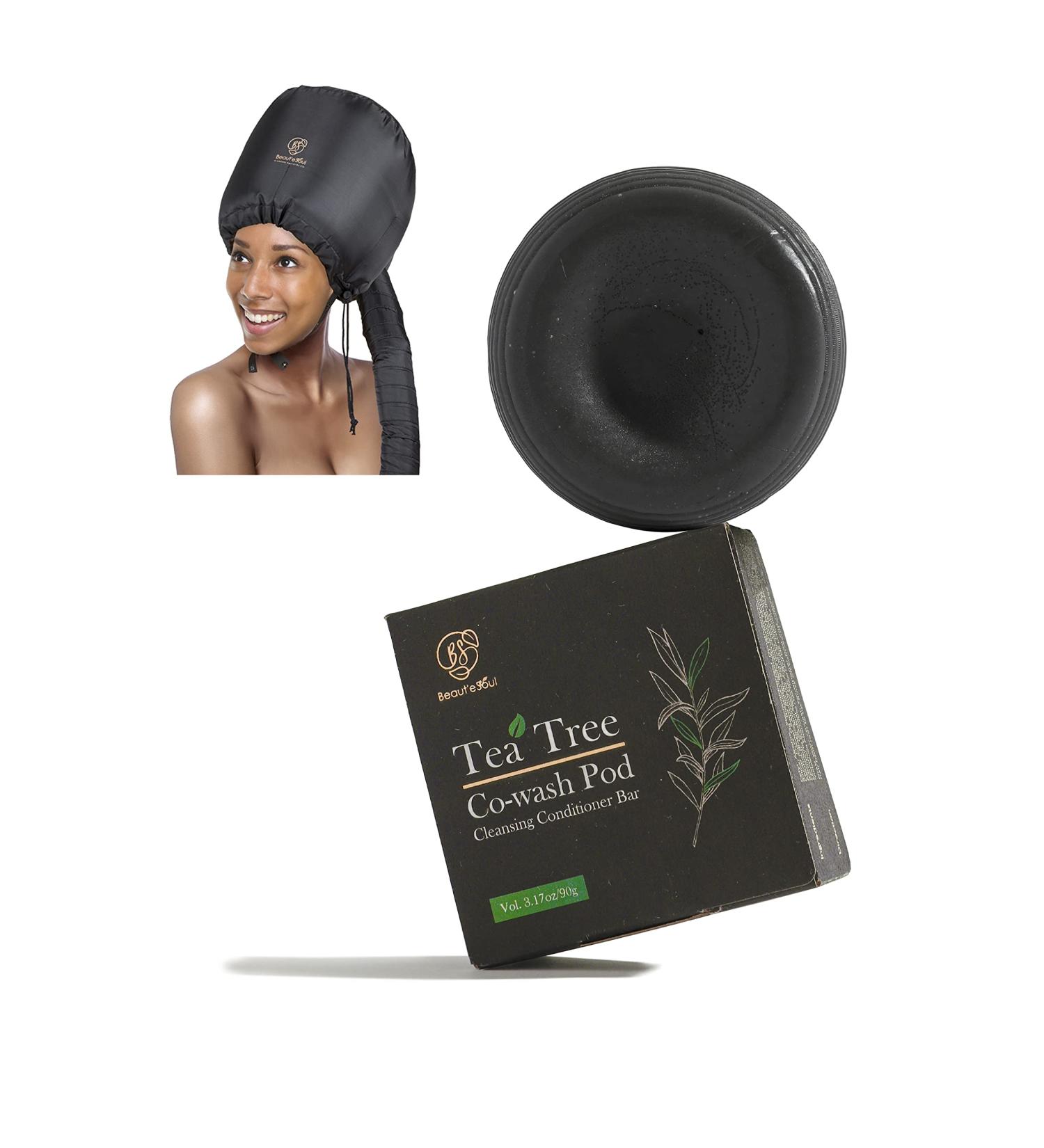 Beaute Seoul Hooded Hair Dryer Set - Bonnet & Cowash Pod for Natural Curly Hair Care - Buy Online on GoSupps.com