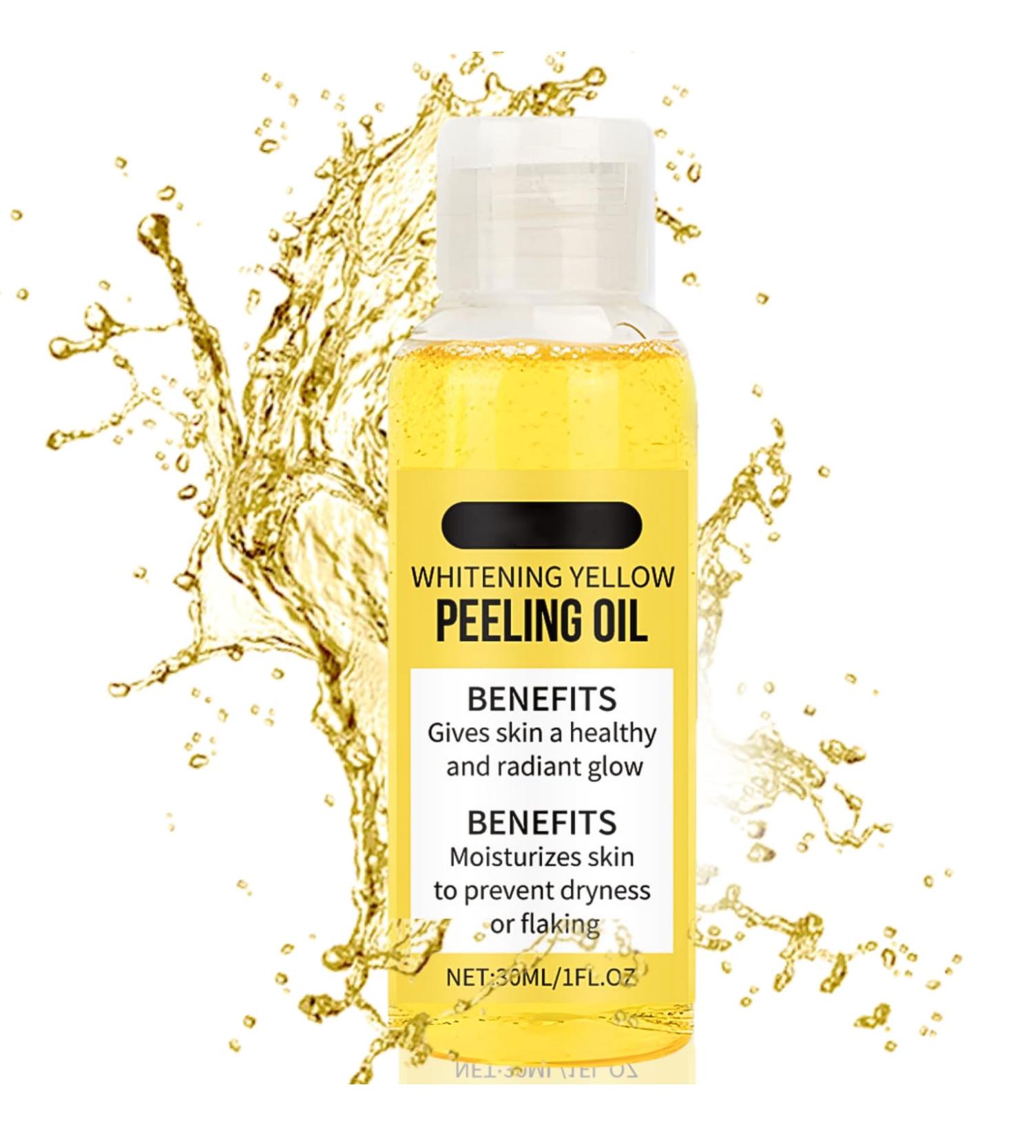 Yellow Peeling Oil Exfoliating Skin Peel Body Oil Peeling Solution Peeling Oil for Brightening Dark Skin Body Skin Care Dark Spot Remover For Body Rough Cracked Brightening Moisturize Soften Cutin - Buy Online on GoSupps.com