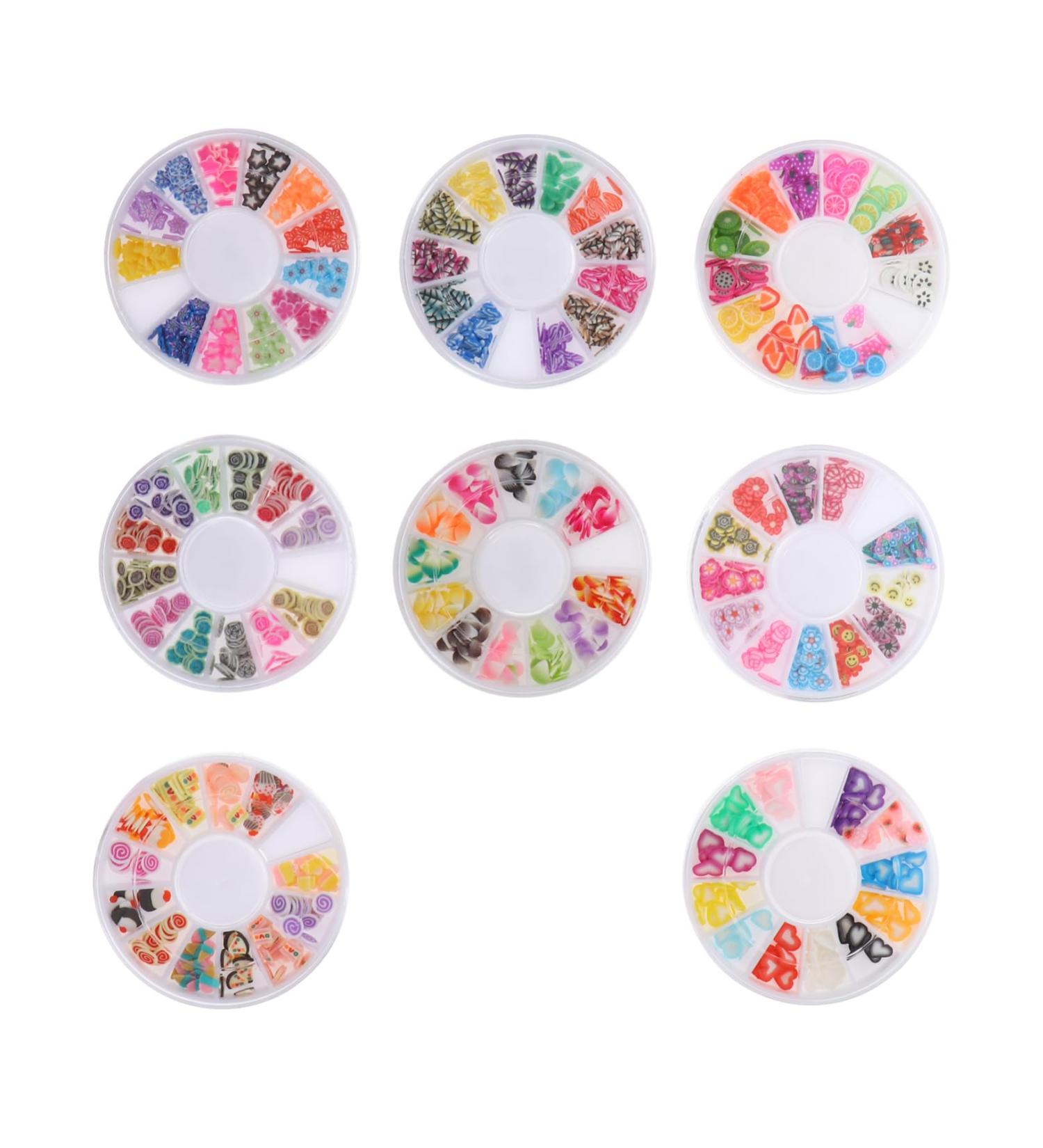 minkissy 8 Boxes Soft Pottery Polymer Clay Cane Slicer Fruit Slices for Resin Clay Beads for Jewelry Stickers Scrapbooking Fruit Slices Charms Polymer Spacer Beads 3d Bracelet Beads - Buy Online on GoSupps.com