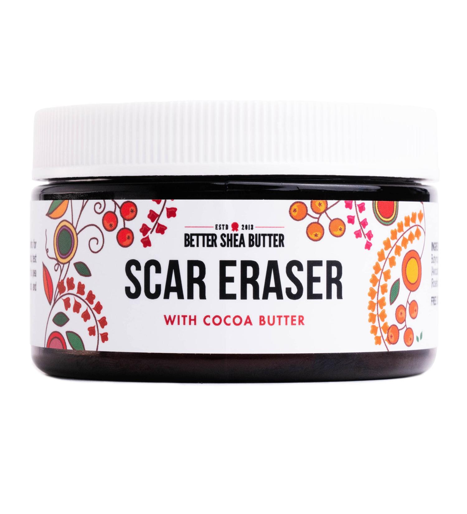 Better Shea Butter Scar Eraser Balm | Cocoa Butter Cream for Stretch Marks Dark Spots & Scars - Natural Ingredients 4 oz - Buy Online on GoSupps.com
