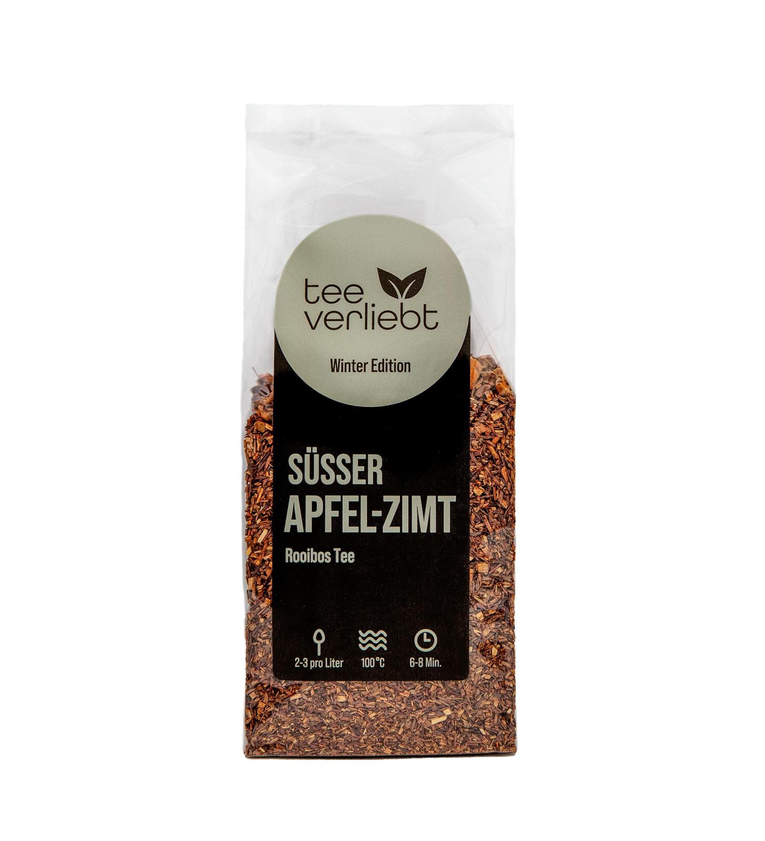teeverliebt Winter Edition Sweet Apple Cinnamon Rooibo Tea 100 g Loose Rooibo Tea Delicious Tea Mix - Buy Online on GoSupps.com