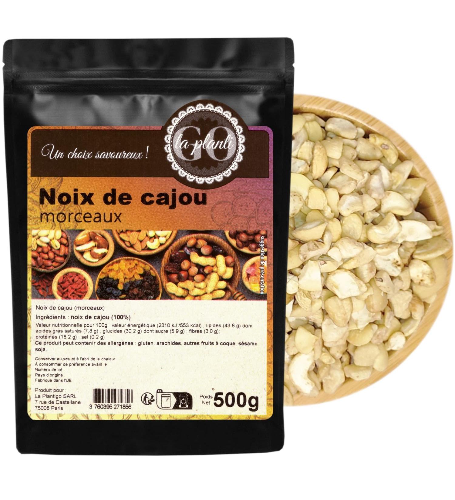 Cashew nuts (pieces) 500g - LA PLANTIGO - Buy Online on GoSupps.com