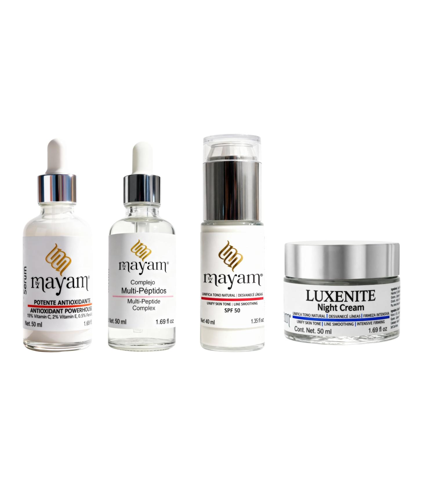 Mayam Beauty Ultimate Glow Bundle 4 Piece Radiance + Firming Skincare Set Serums & Creams - Buy Online on GoSupps.com
