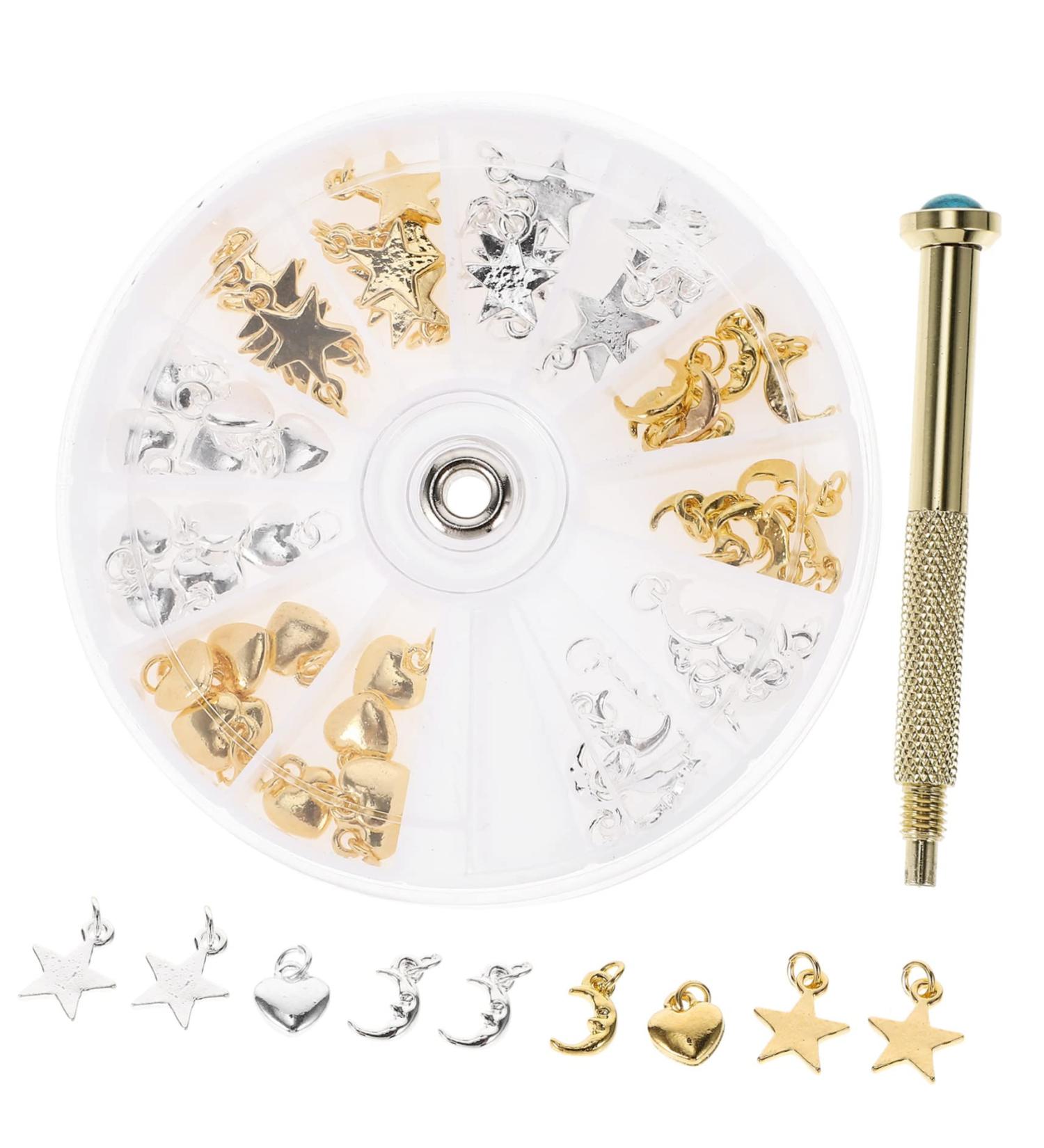 FRCOLOR 1 Set Nail Pendant Hand Drill for Tips Rhinestone Outfit Nail Diy Pendant Bridal Jewelry Resin Nail Charms Bride Jewelry Nail Jewelry Accessory Nail Art Charming Hole Drill Alloy 8x8cm As Shown - Buy Online on GoSupps.com