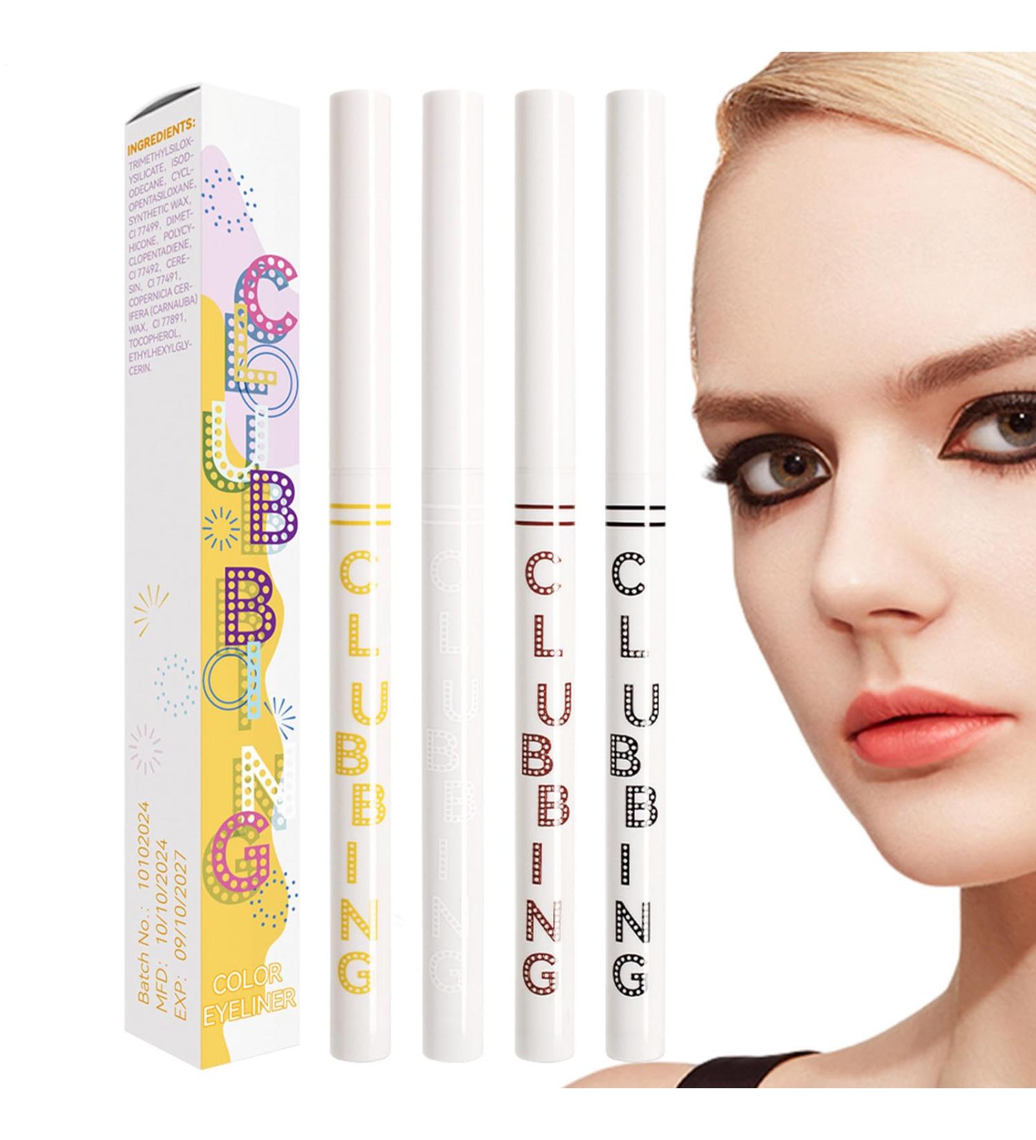 Eye pencil 4Piece Smudge Resistant Makeup Set Long Lasting Gel Eye Pencil MakeupFor Daily Use Travel Party Work Sports Outdoor And Birthday - Buy Online on GoSupps.com