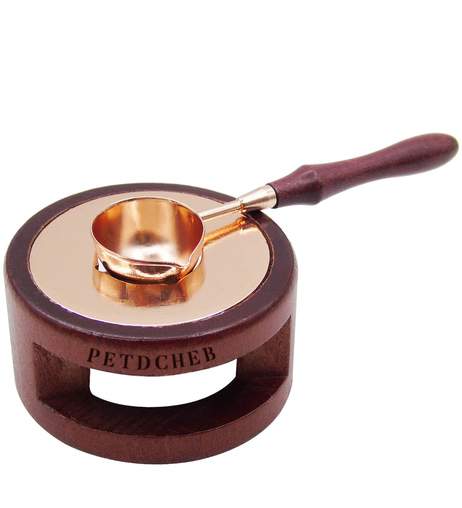 Wax Seal Warmer Wax Seal Kit Wax Melting Pot Wax Seal Furnace with Wax Melting Spoon for Wax Sealing Stamp Wax Seal Spoon Holder for Letter Envelope Stamp - Buy Online on GoSupps.com
