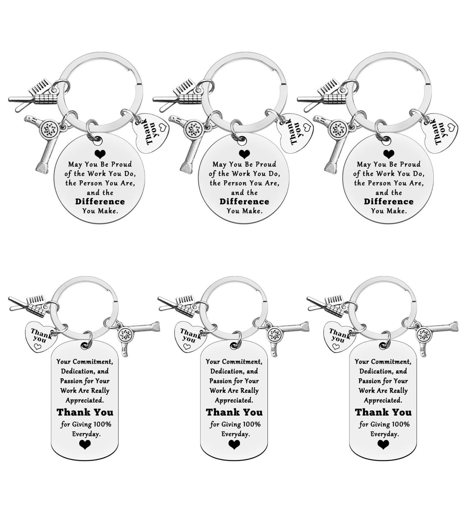 Xiahuyu Hairdresser Gifts - 6 Pcs Keychain Set for Stylists Cosmetologists & Barbers | Perfect Thank You Birthday and Retirement Gifts - Buy Online on GoSupps.com