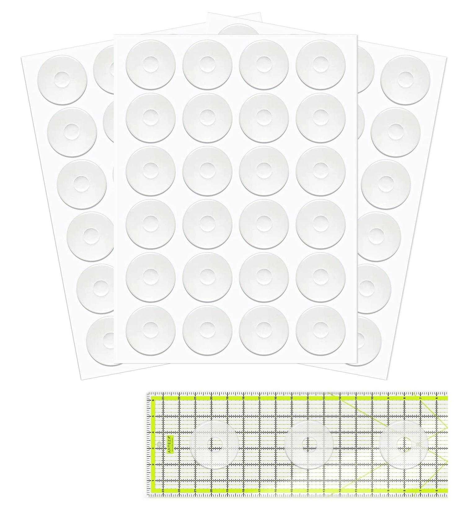 Non Slip Grips for Quilting Rulers Quilt Templates  Birllaid Non-Slip Adhesive Rings True Grips for Sewing Rulers 144 Pack(72 Large & 72 Small) - Buy Online on GoSupps.com