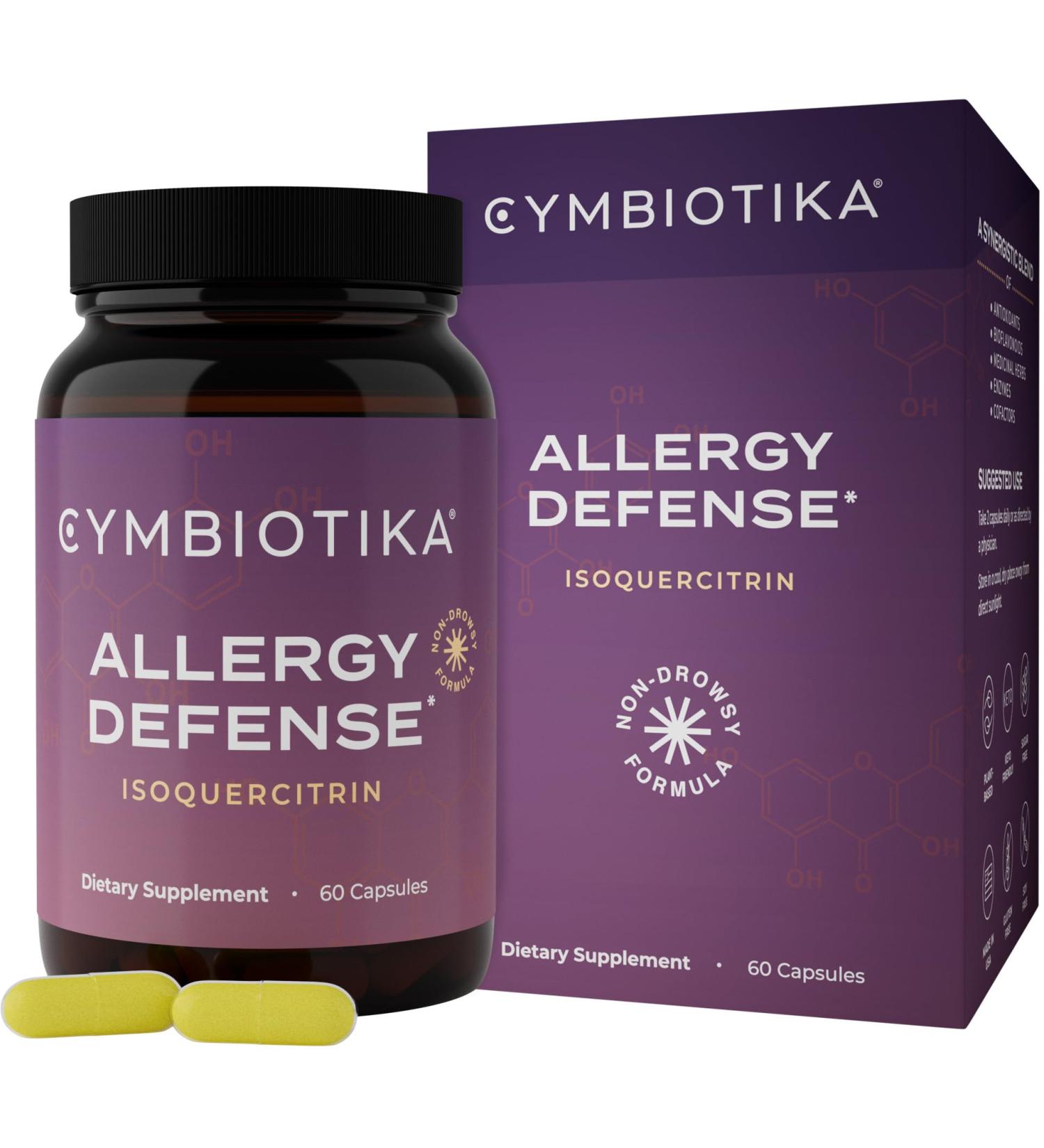 Cymbiotika Allergy Supplement for Immune Support - Quercetin, Bromelain, Holy Basil - 60 Capsules - Buy Online on GoSupps.com