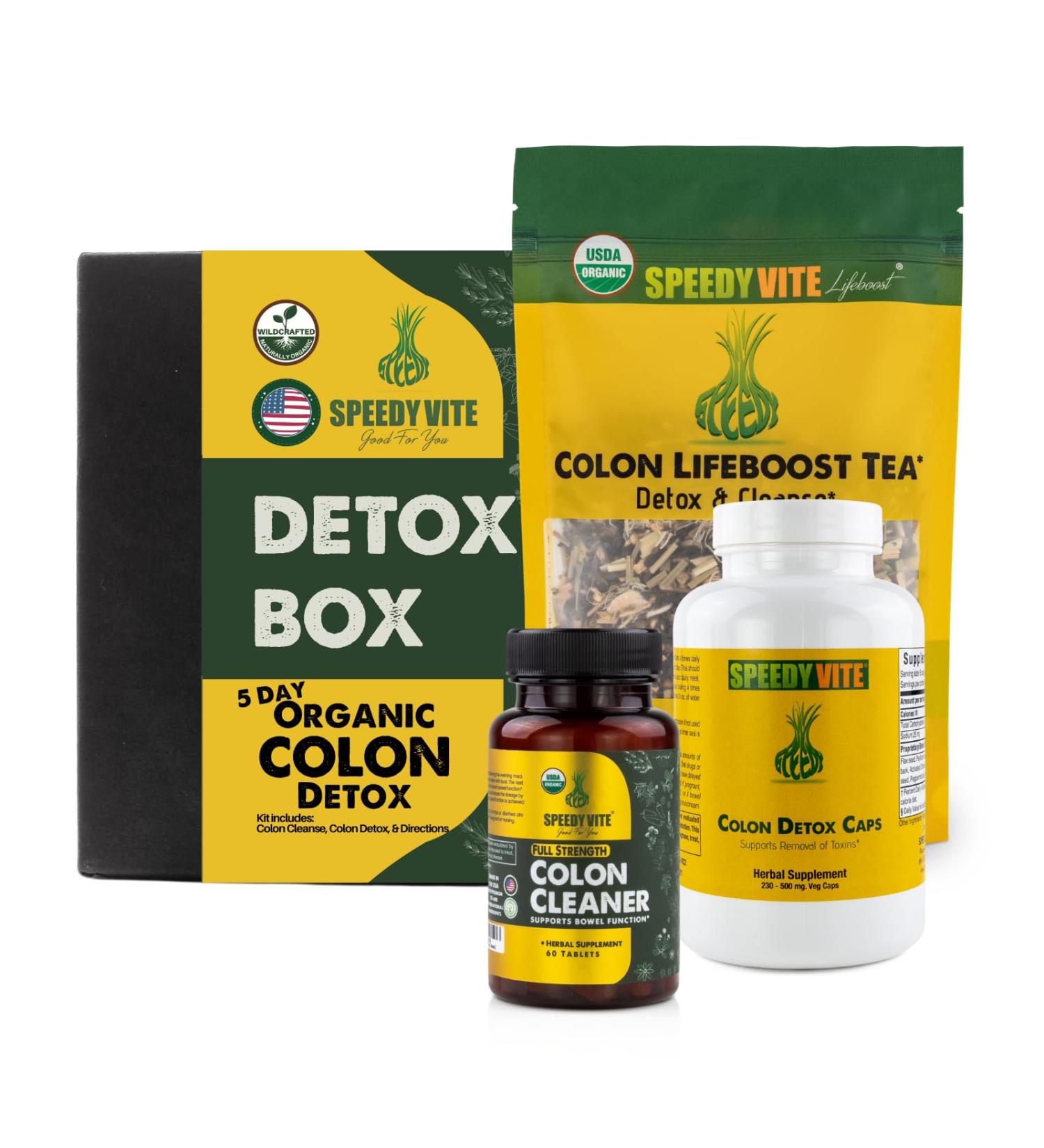 SpeedyVite 5-Day Organic Colon Detox Kit - Detox Box Made in USA