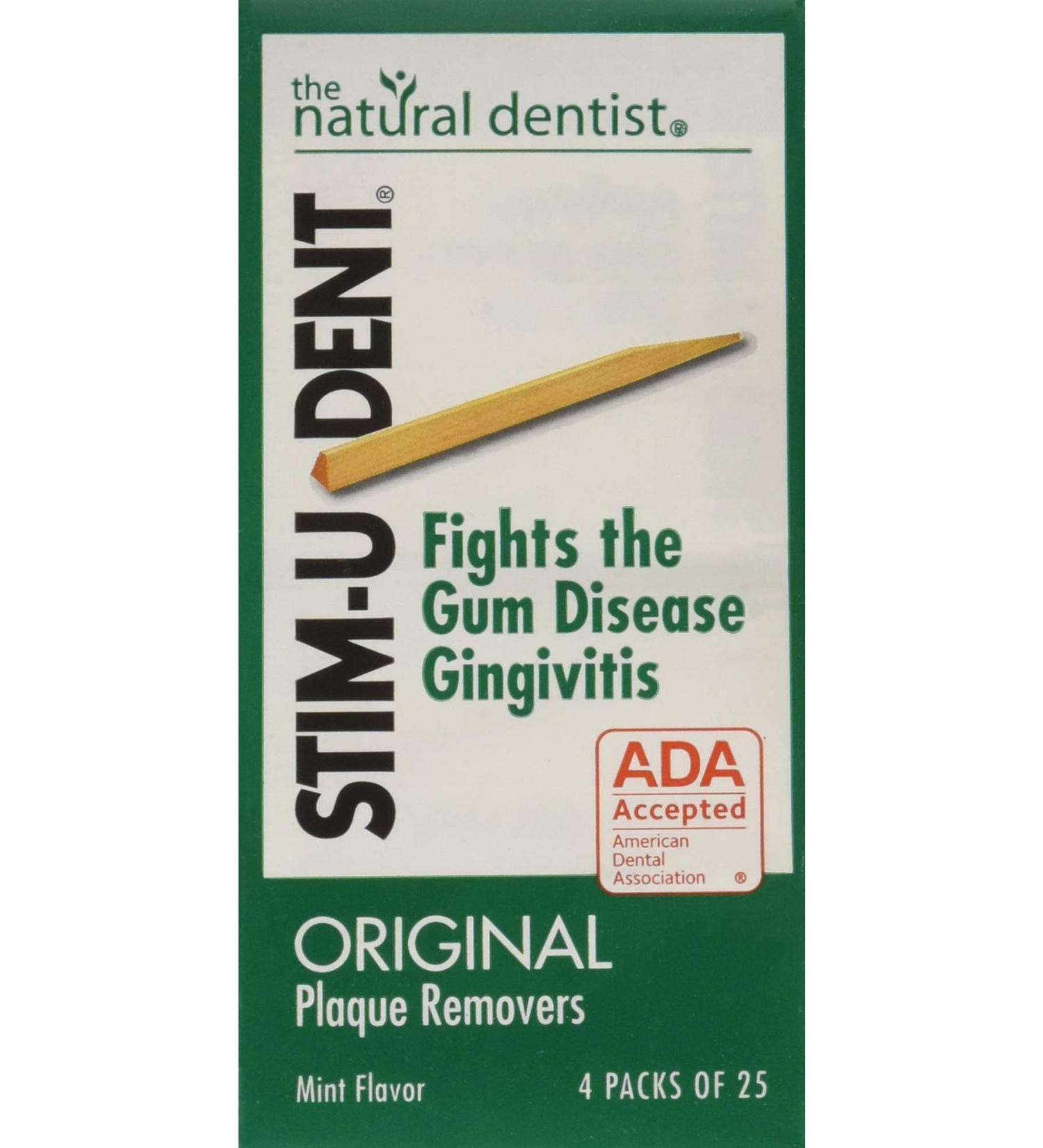STIM-U-DENT Original Plaque Removers Mint -- 100 Toothpicks