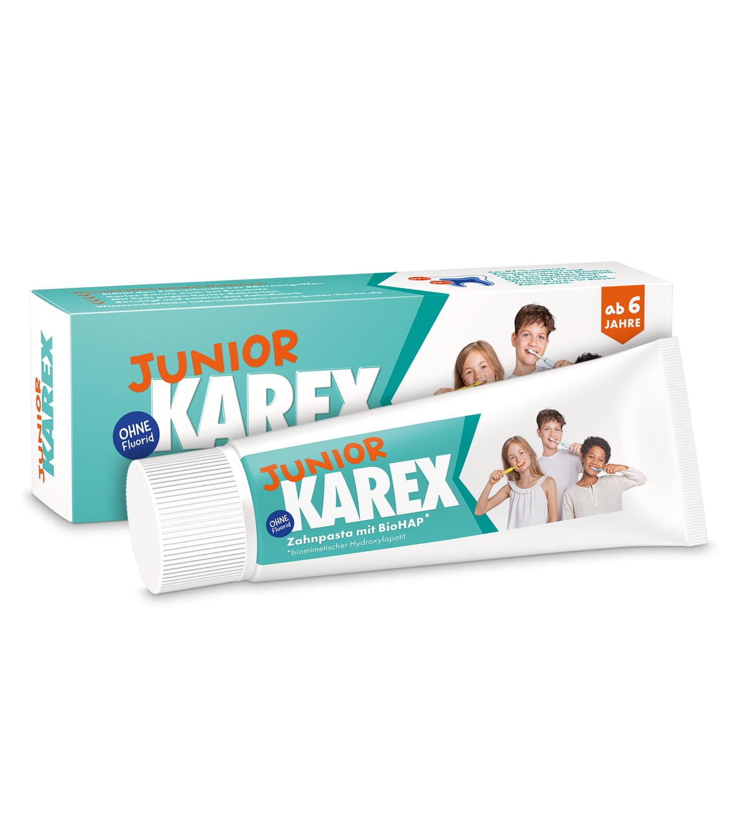 Junior Karex Toothpaste 65ml | Caries Protection for Kids 6+ | Biohap Formula for Tooth Enamel Repair - Buy Online on GoSupps.com