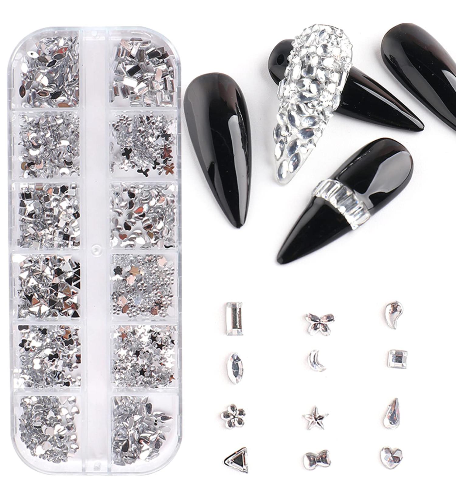 FEIlei Nail Art Rhinestones Diamond Crystal Gems for Nail Decorations Rings Earring DIY - Buy Online on GoSupps.com