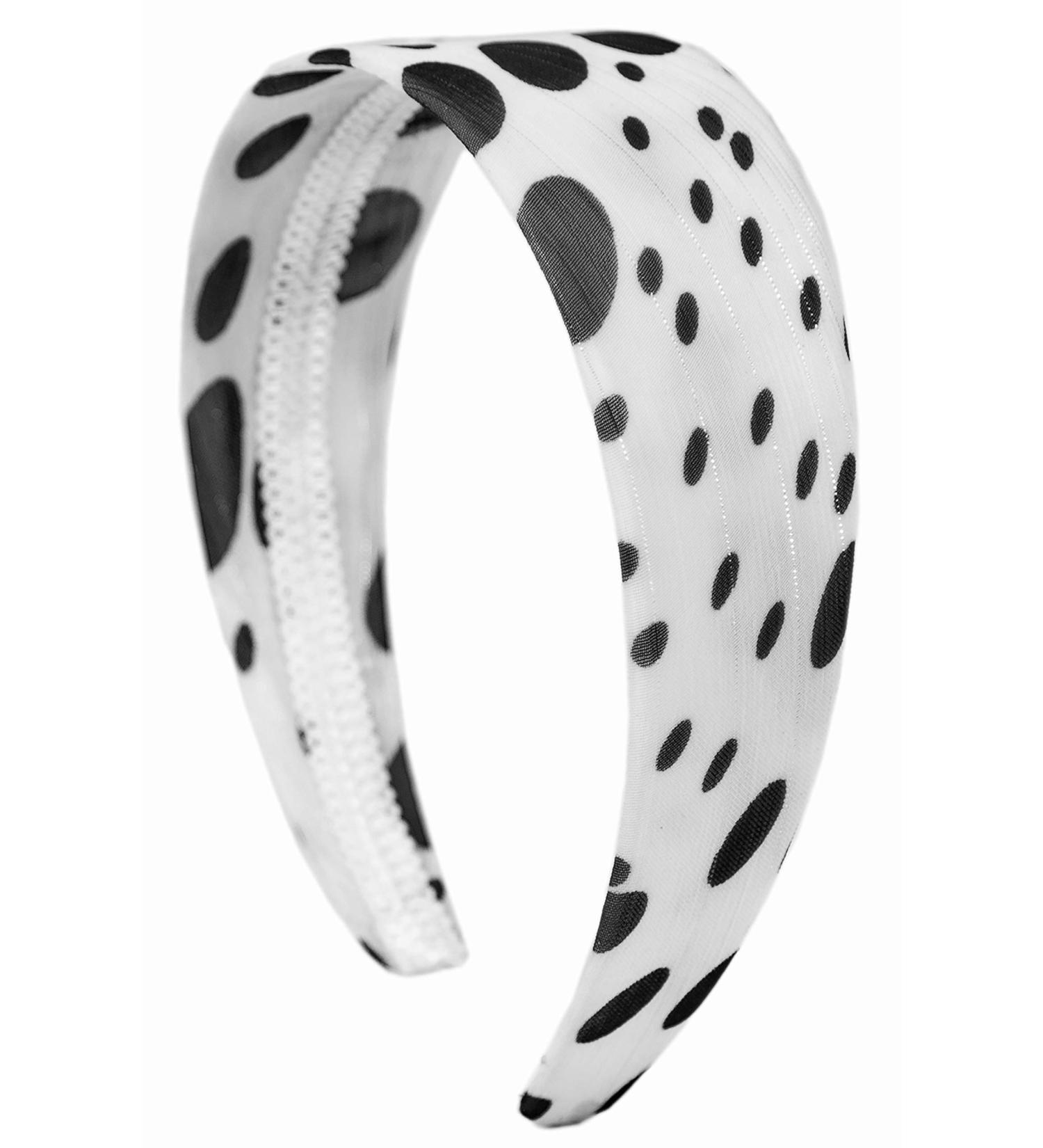 Buy Retro Black White Dots Headband Hair Accessory | Stylish Elastic Hairband for All Occasions | Worldwide Shipping - Buy Online on GoSupps.com