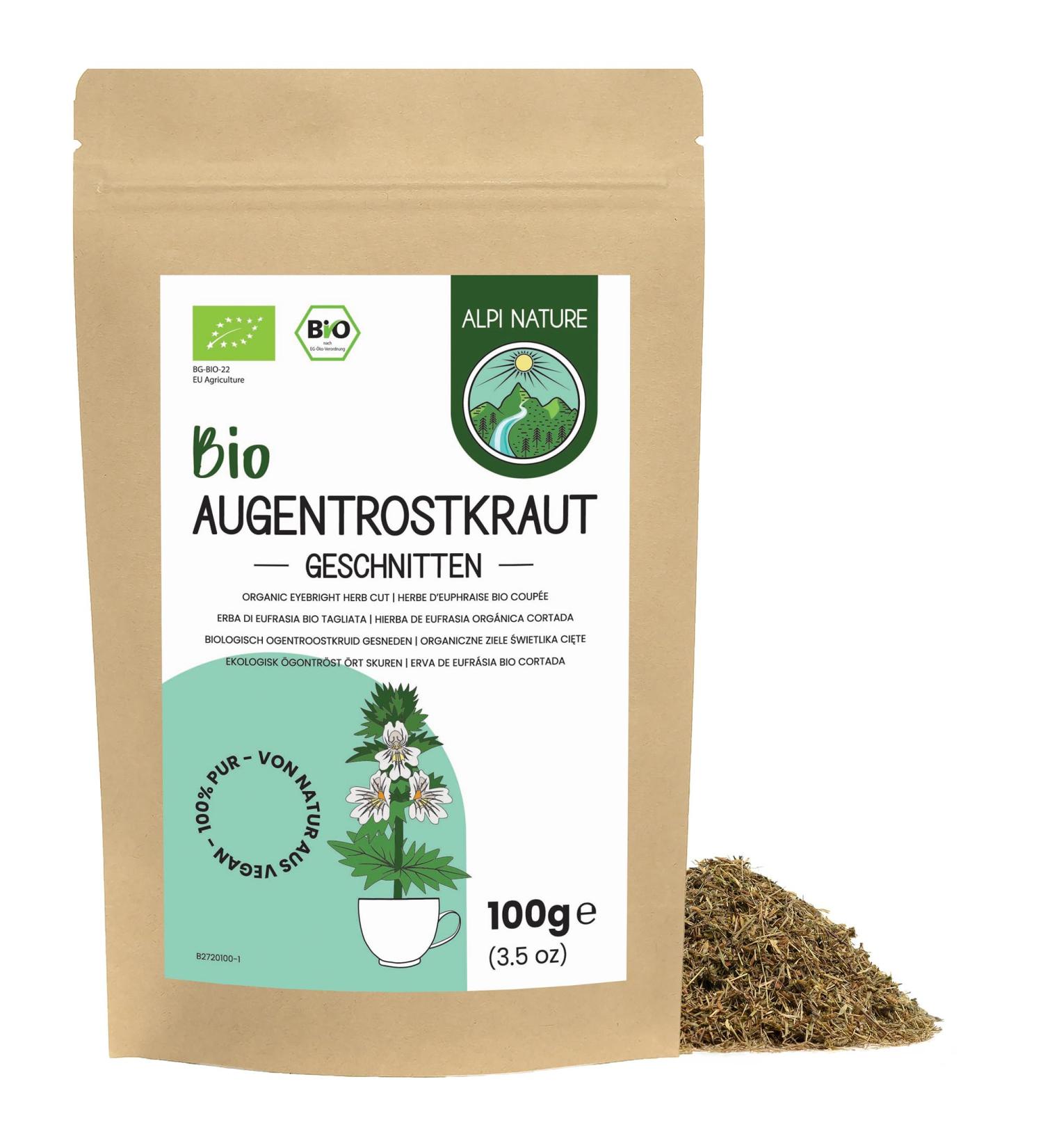  Alpi Nature Alpi Nature Euphraise Organic Herbal Tea 100 g organic Euphrasia Dried and Cut for Tea Preparation - Buy Online on GoSupps.com