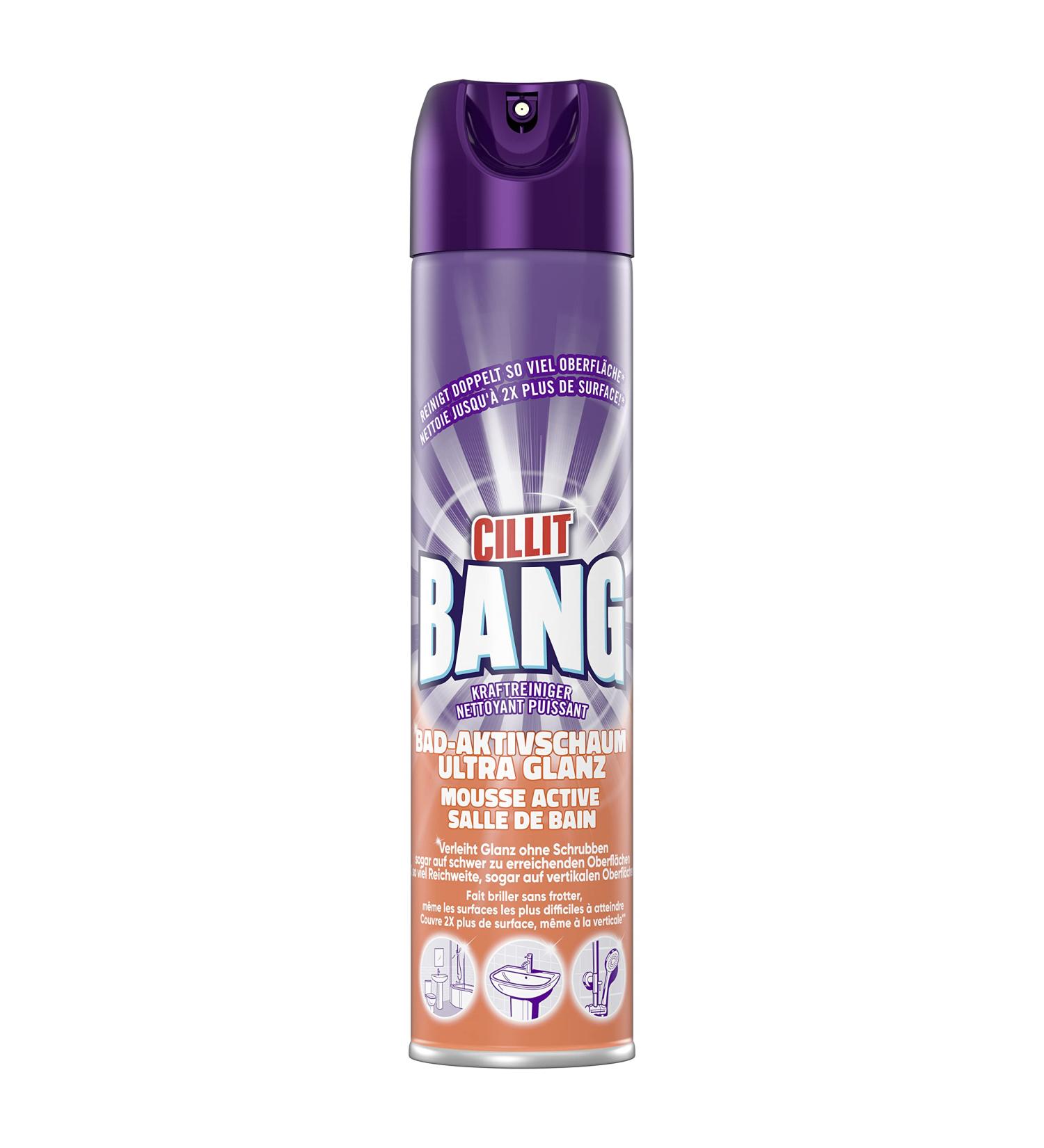 CILLIT BANG Active Foam Soap Scraps & Shine - Ultra Effective Foam Cleaner for Shower and Bathroom - Cleaning Without Wiping - 1 x 600 ml - Buy Online on GoSupps.com