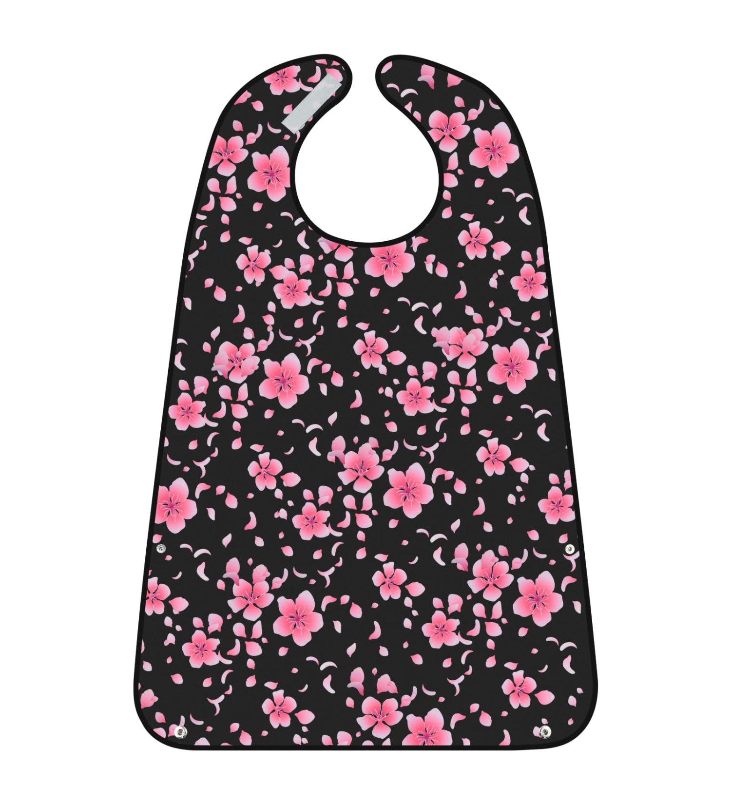 Morcheiong Washable & Reusable Adult Bibs for Men & Women - Perfect for Seniors with Optional Container - Black - Buy Online on GoSupps.com