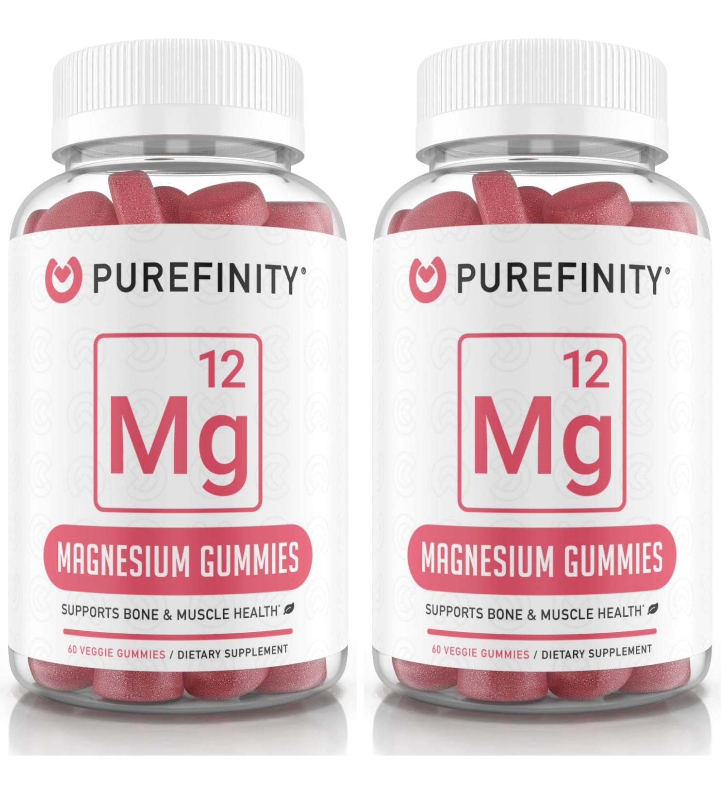Magnesium Citrate Gummies 600 mg for Adults High Absorption Supplement for Cramps Muscle Recovery Sleep Bone and Energy Support Non-GMO Allergen Free 60 Vegan Gummies (Pack of 2) - Buy Online on GoSupps.com