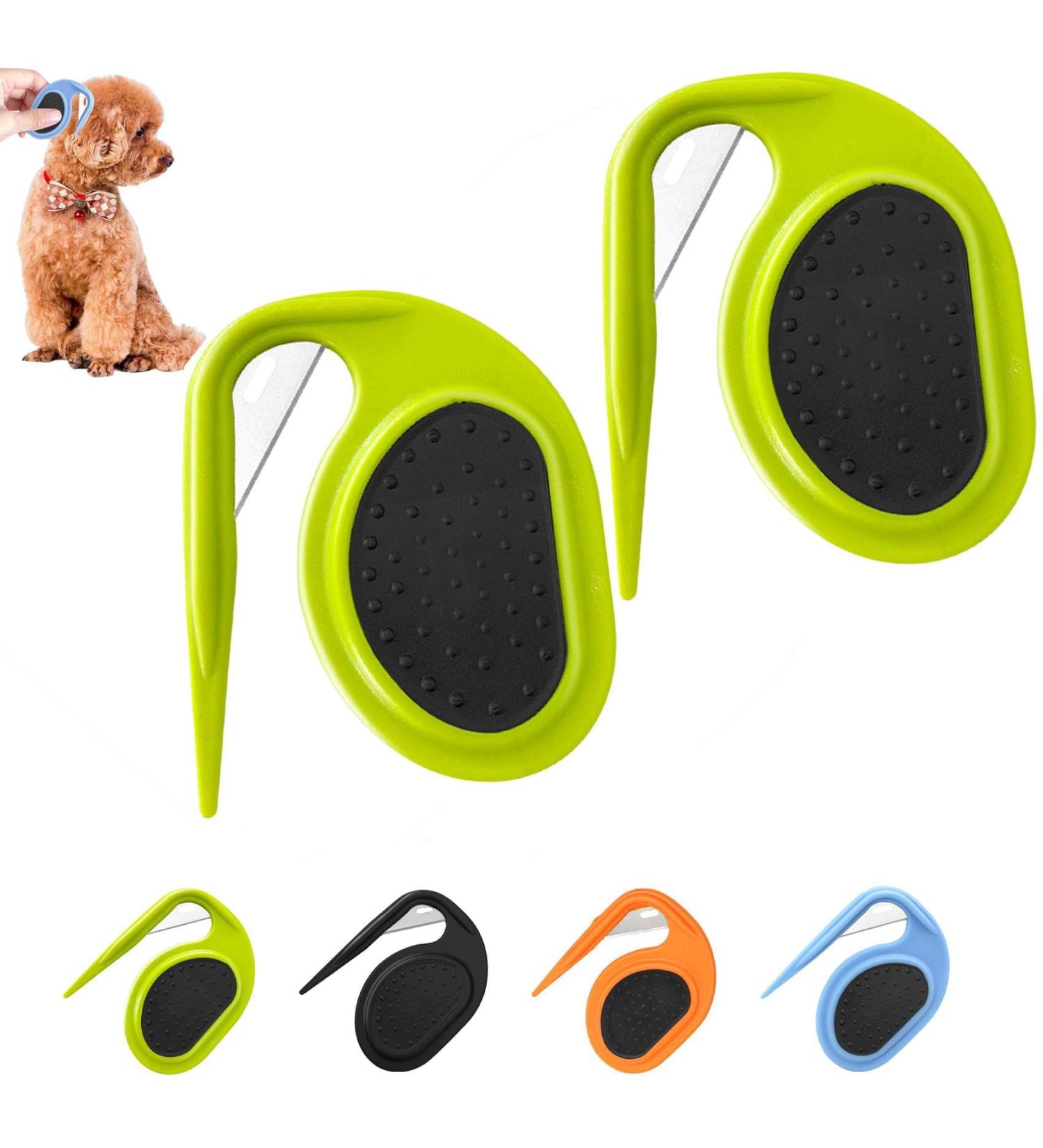 Pet Knotting Comb - De-Filter with Steel Blade Cat Fur Splitter & Depilatory Tool - Green Beauty Tool for Pets - Buy Online on GoSupps.com