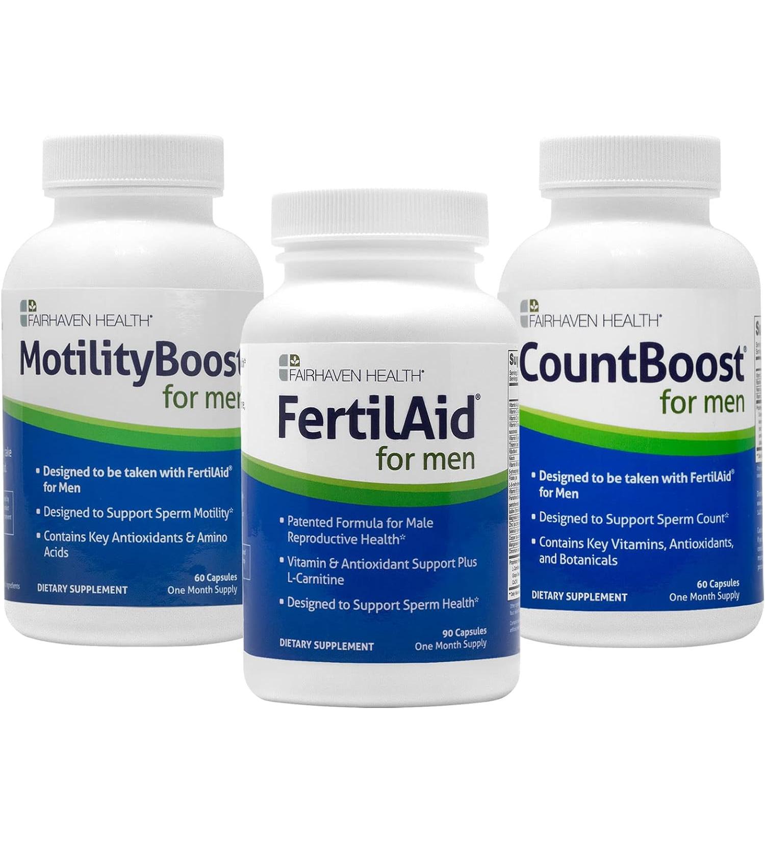 Fairhaven Health Vitamin MotilityBoost Fertility Supplements for Men - Pack Of 3 - Buy Online on GoSupps.com