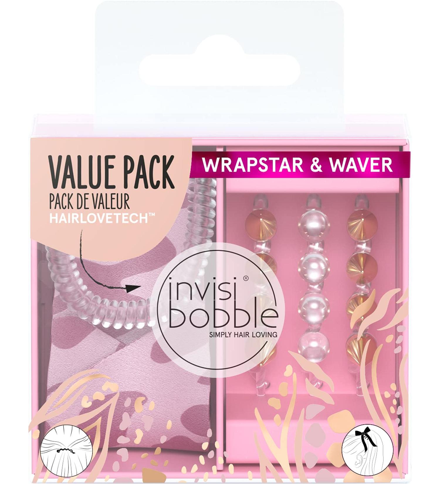 invisibobble "Sauvage Beauty" Duo Set I 2-in-1 Hair Bow Pink Leopard with Slim Hair Scrunchie I 3x Hair Clips Gold Pink for Girls & Women I Limited Collection Urban Safari - Buy Online on GoSupps.com