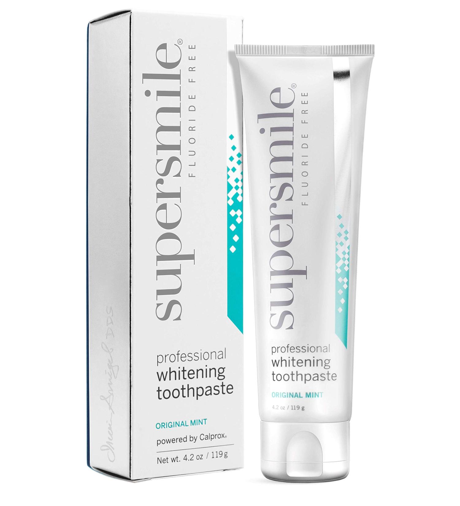 Supersmile Whitening Toothpaste - Fluoride-Free Mint, 4.2 oz | Professional Teeth Whitening - Buy Online on GoSupps.com