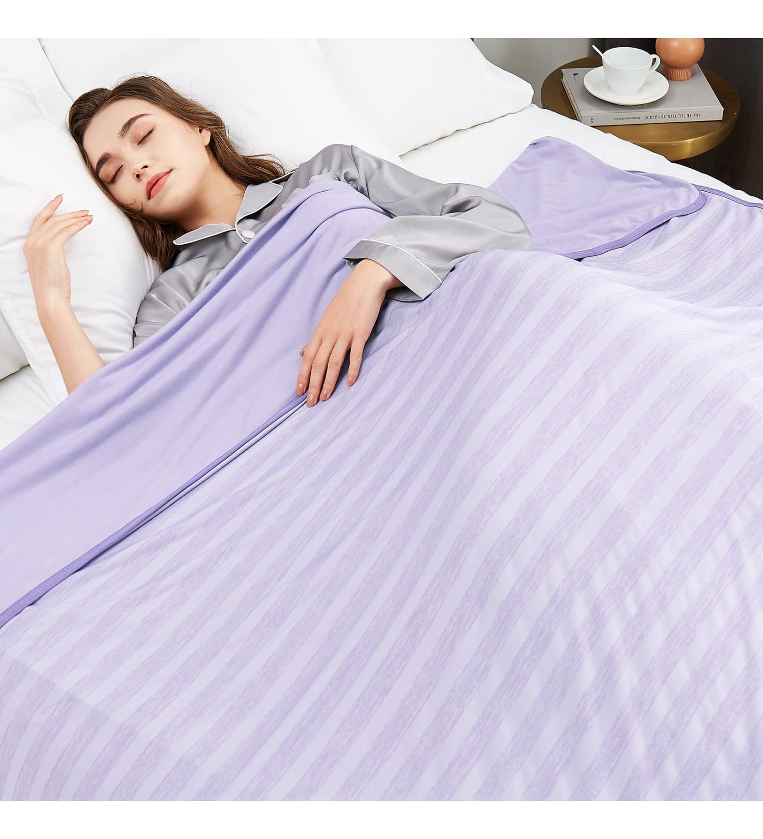 Guohaoi Cooling Blanket - 90x90 Queen Size | Oeko-Tex Certified | Arc-Chill Q-Max 0.5 Fiber | Ultra-Cool & Breathable | Hypoallergenic All-Season Comfort | Purple - Buy Online on GoSupps.com