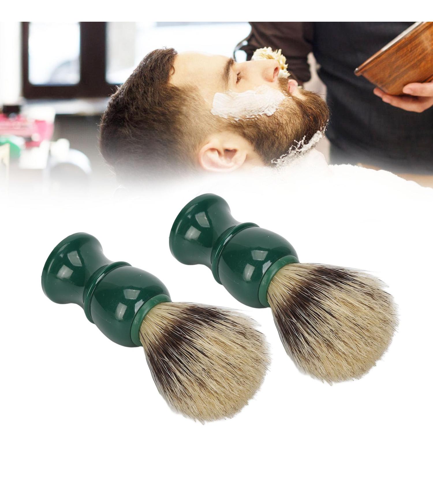 Buy Bartb sel Beard Brush Set - 2 Soft Hair Foam Brushes with Resin Grip for Men | International Shipping - Buy Online on GoSupps.com