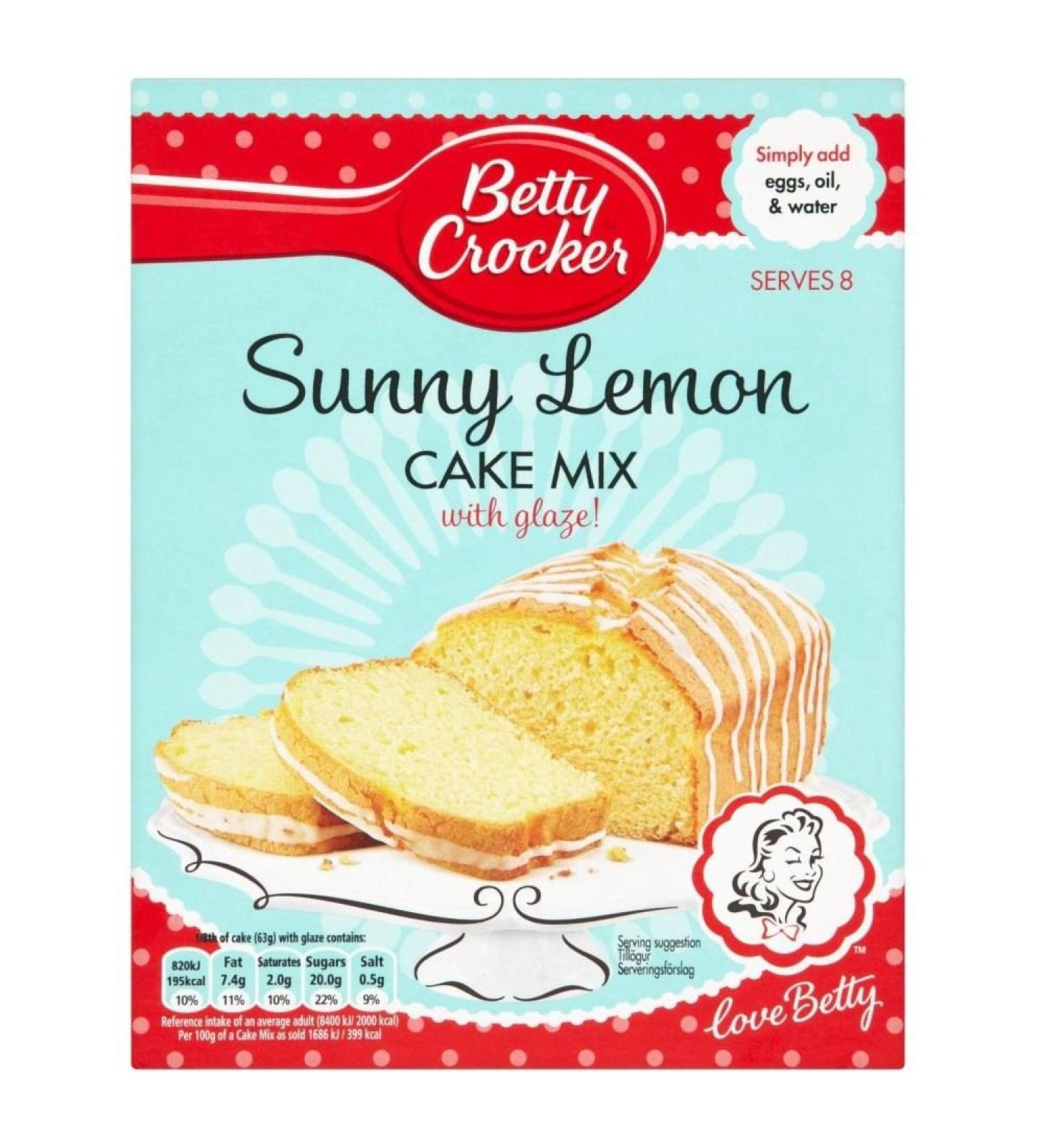 Betty Crocker Sunny Lemon Cake Mix with Glaze (295g) - Pack of 2