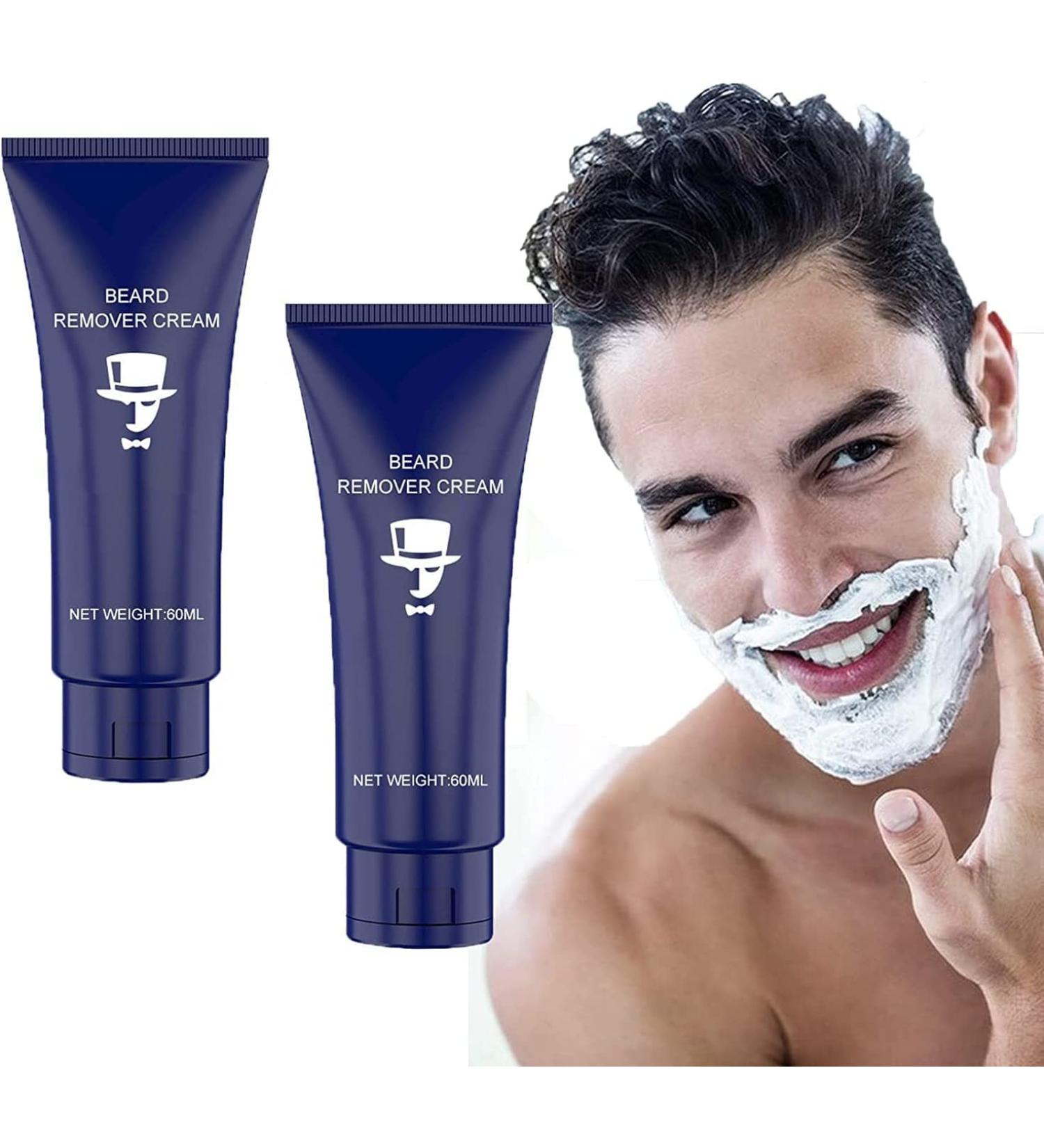 Lot de 2 cr mes d pilatoires permanentes pour barbe pour homme cr me d pilatoire pour le visage les aisselles les jambes la poitrine les bras - Buy Online on GoSupps.com