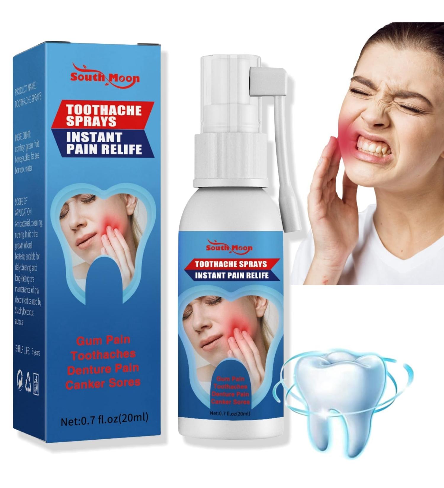 Toothache Relieving Spray Toothache Pain Relief for Adult Oral Care Spray for Toothache Tooth Pain Spray for Toothache Relief Dental Pain Relief Spray for Gum Health Sore Gums Treatment Pain Spray - Buy Online on GoSupps.com