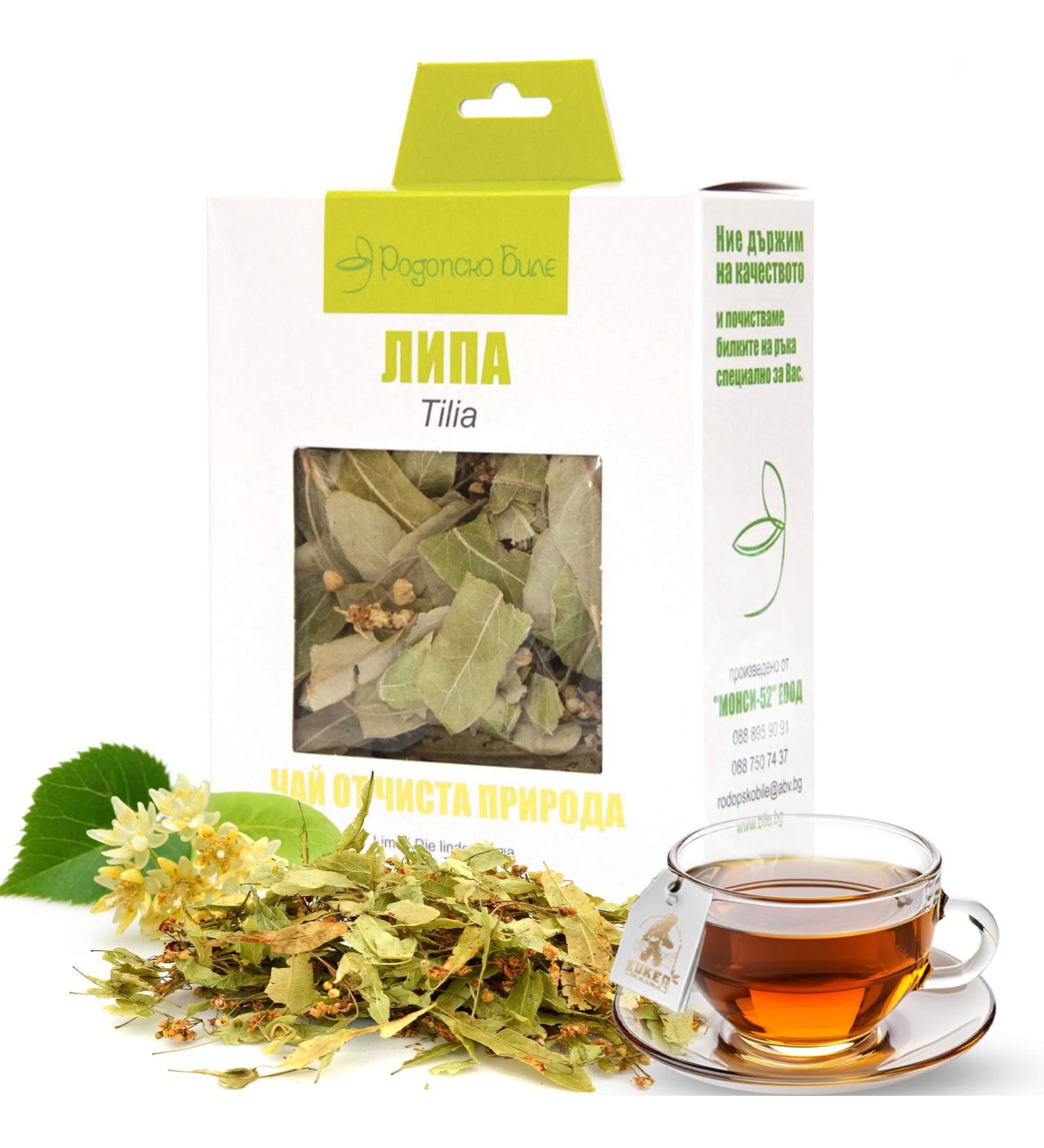 KUKER Linden Tea Loose Leaf Herbal Tea Rhodopian Herb Dried Tilia Flower Dried Herbal Infusion Detox Tila Tea - Linden Flower Tea Calming Relaxing Herb - 30g - Buy Online on GoSupps.com