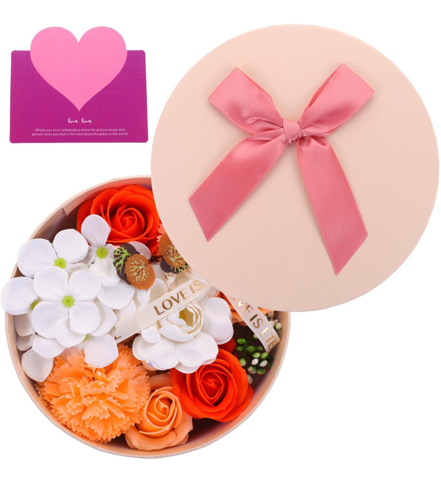 PRETYZOOM 1 Box Preserved Flower Decoration Wedding Favors Christmas Decor Fake Soap Flower Faux Christmas Centerpieces Ornament Party Soap Flower Indoor Artificial Flower 16.2X16.2X8.2CM Orange - Buy Online on GoSupps.com