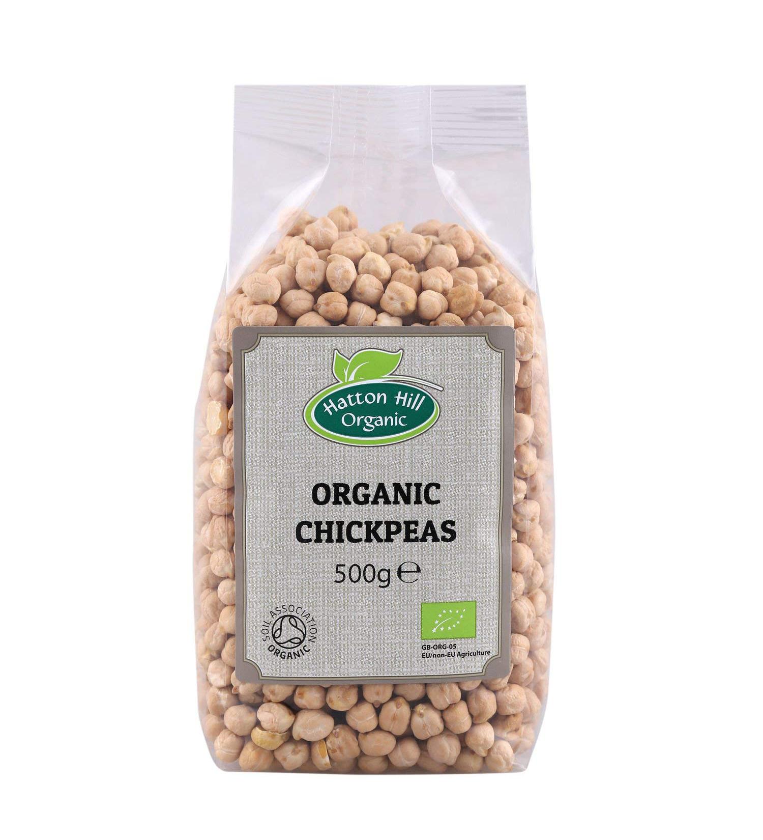 Organic Chickpeas 500g by Hatton Hill Organic - Free UK Delivery | Pack of 1 - Buy Online on GoSupps.com