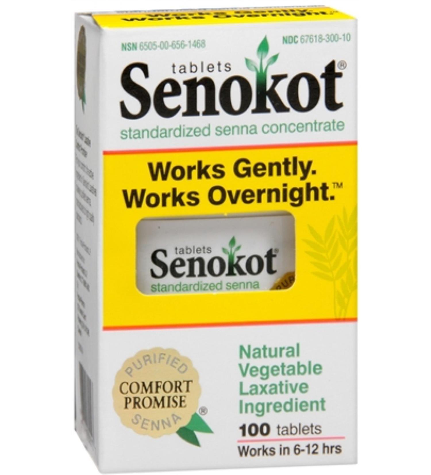 Senokot-Natural Vegetable Laxative Ingredient 100 Tablets (2 Pack) 100 Count (Pack of 2)