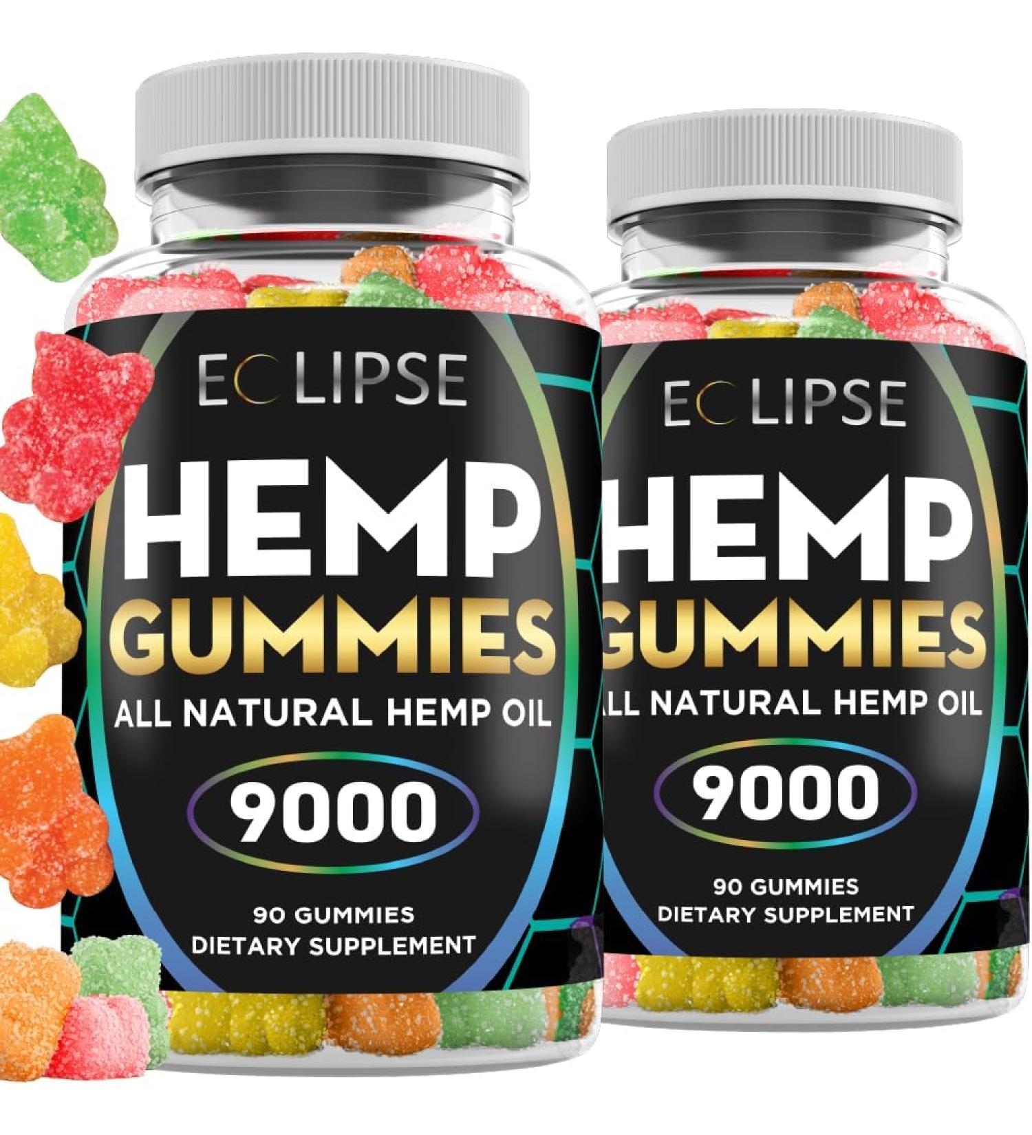 Eclipse Hemp Hemp Gummies Advanced Relaxing Gummy with Hemp Oil - 90 Gummy - Pack Of 2 - Buy Online on GoSupps.com