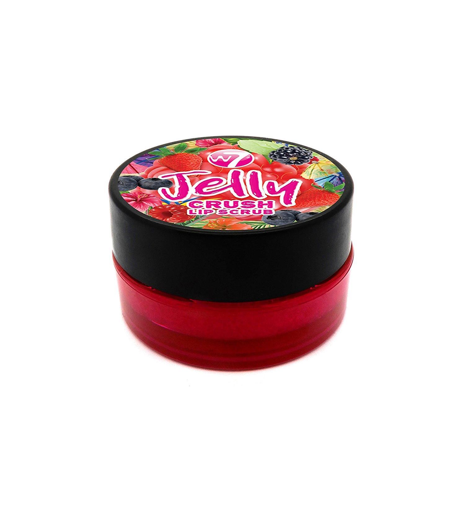 W7 Jelly Crush Lip Scrub Lip Exfoliator 6g-Berry Blast