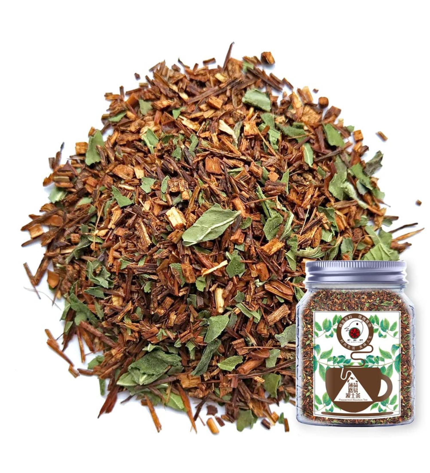 Plant Gift Peppermint Rooibos Tea Oganic Fruit Herbal Tea All Natural Flavors Loose Leaf Non GMO Vegan Tea Bags Into Iced Tea & Hot Tea 70G/2.5oz - Buy Online on GoSupps.com