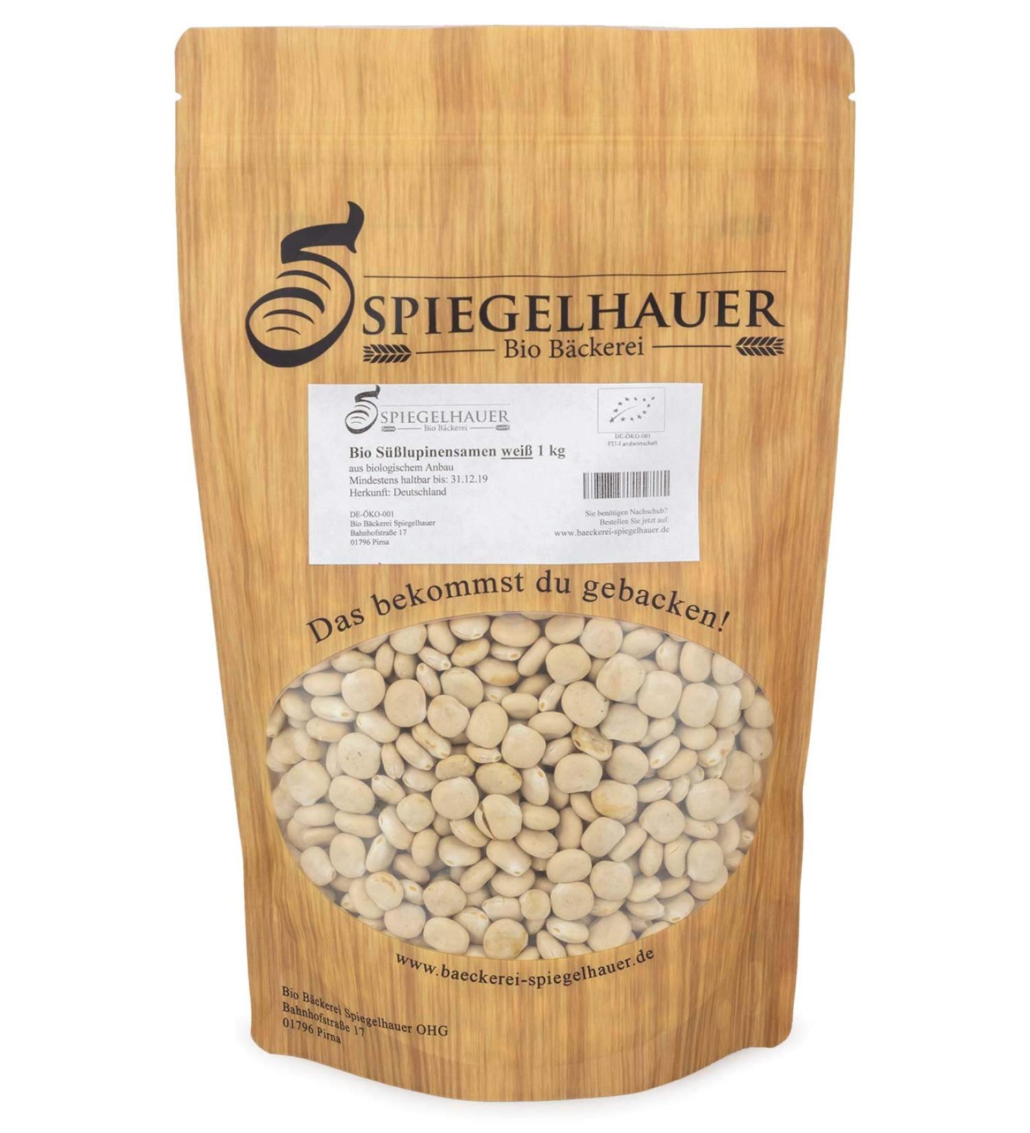 Bäckerei Spiegelhauer Organic Sweet Lupin Seeds Whole Grains - 1kg - Buy Online on GoSupps.com