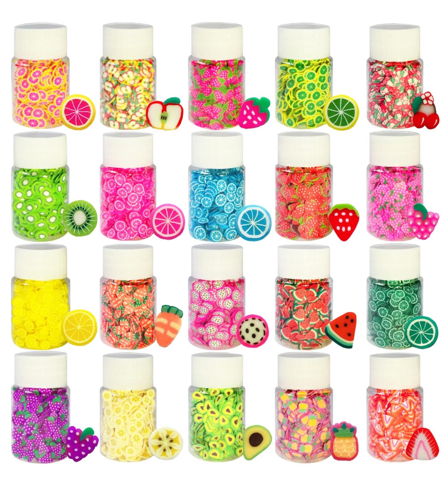 20 Styles Fruit Nail Art Slices for DIY 3D Polymer Clay & Resin Making - 15,000 Pcs Charms for Nail Art & Cellphone Decorations - Buy Online on GoSupps.com