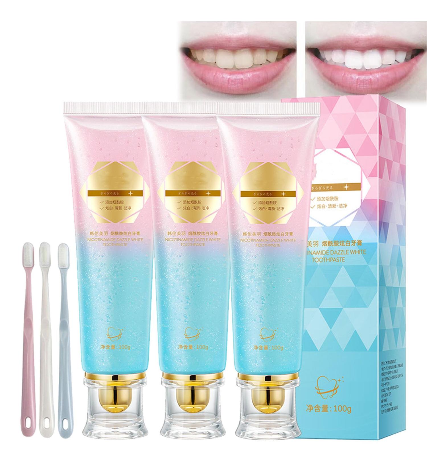Body Accel Niacinamide Whitening Toothpaste - Stain Removal & Fresh Breath (3PCS) | Premium International Shipping - Buy Online on GoSupps.com