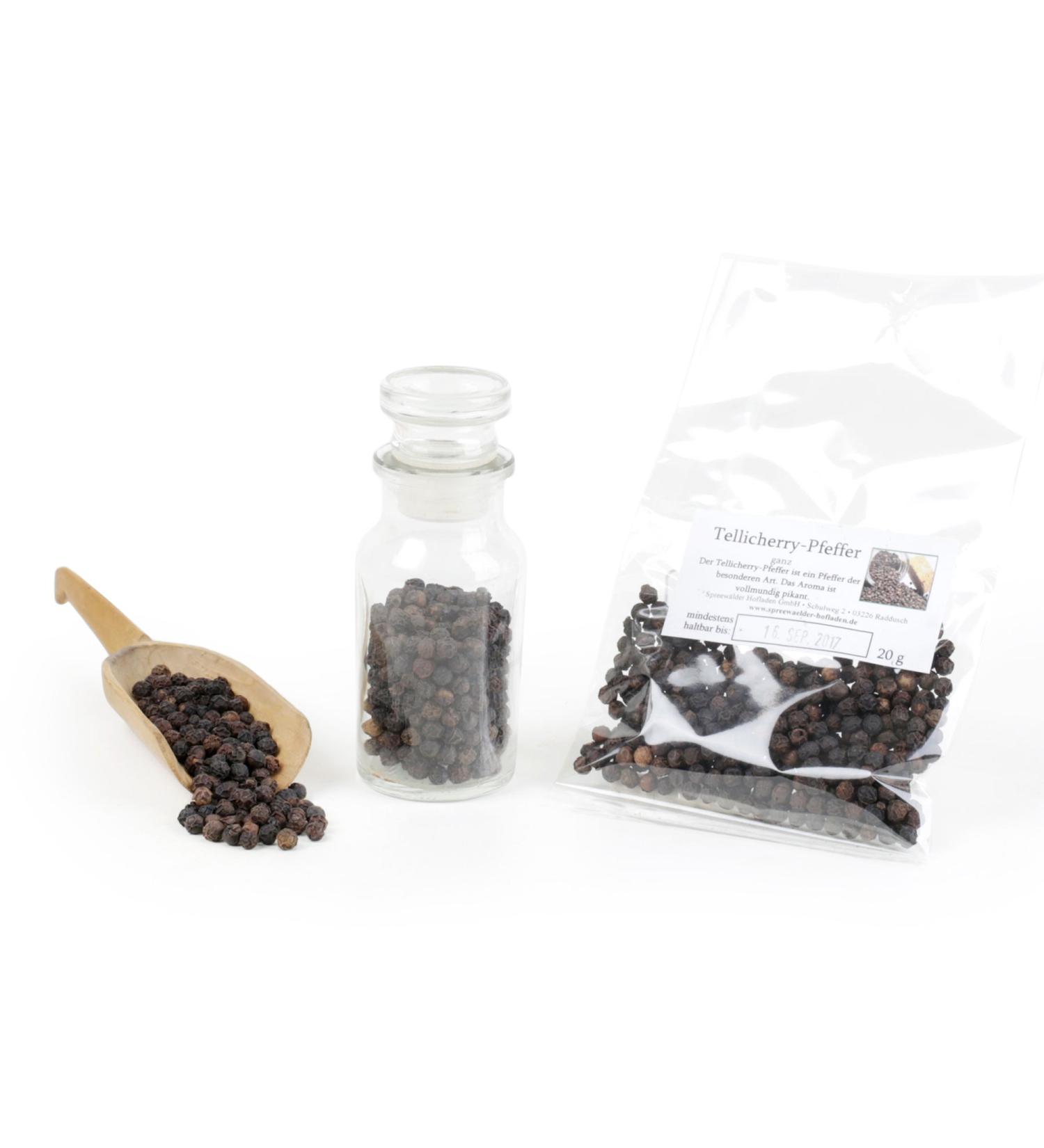  Feine W rze Tellicherry Complete Black Pepper Special Rare Pepper Plate Pepper Plate Pancake Garbled Special Extra Bold Piper Nigrum 20g - Buy Online on GoSupps.com