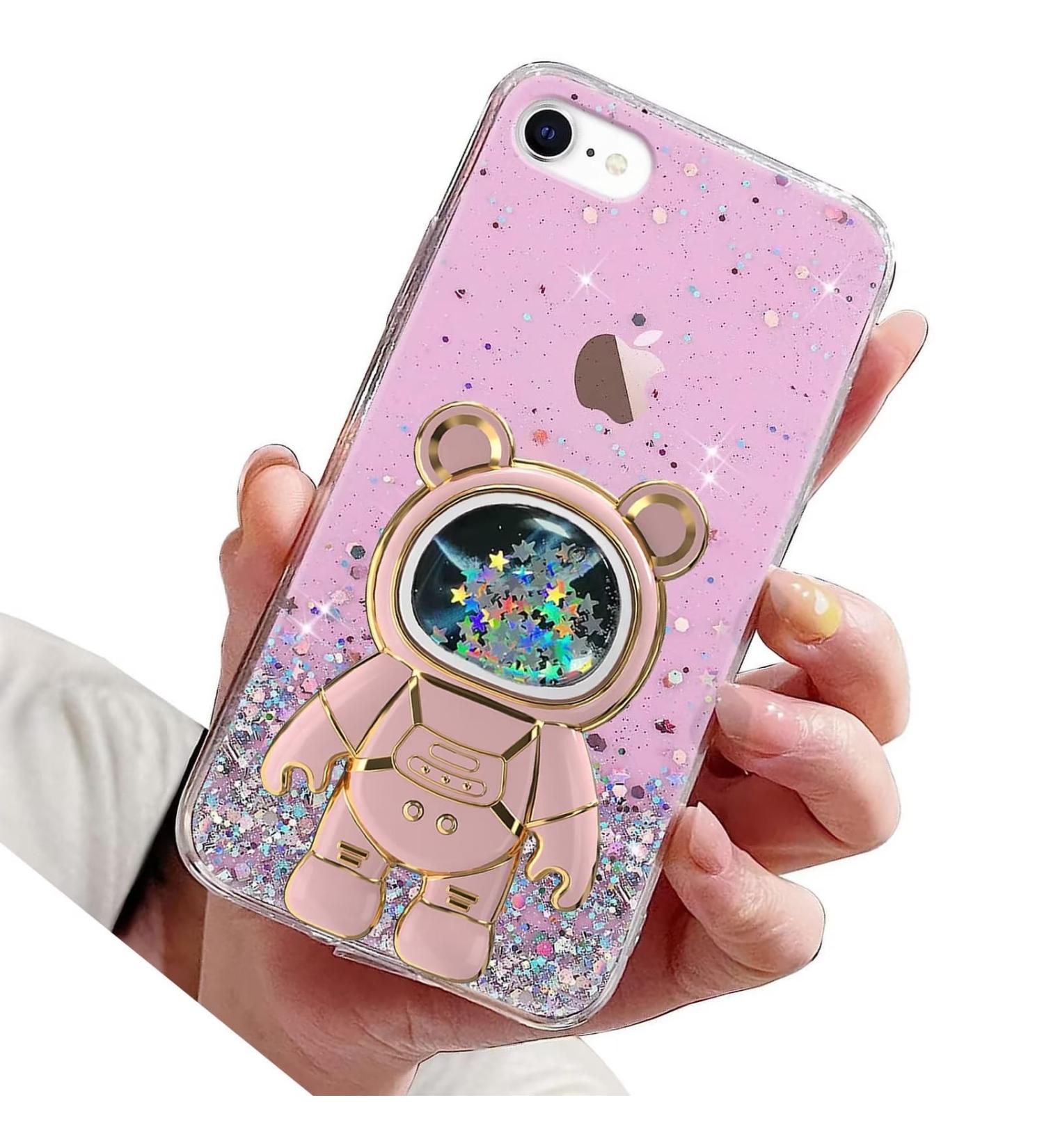 Shop Rnrieyta Miagon B r Astronaut Stand Cover for iPhone 6s/6 - Cute Pink Bling Bumper Case with Kickstand | Stylish Crystal Protection - Buy Online on GoSupps.com