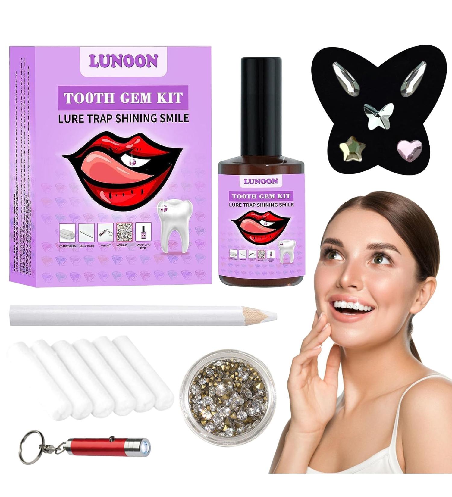 DIY Tooth Gemstone Kit - Create Stunning Tooth Jewelry with Glue & 5 Dental Drills - Buy Online on GoSupps.com