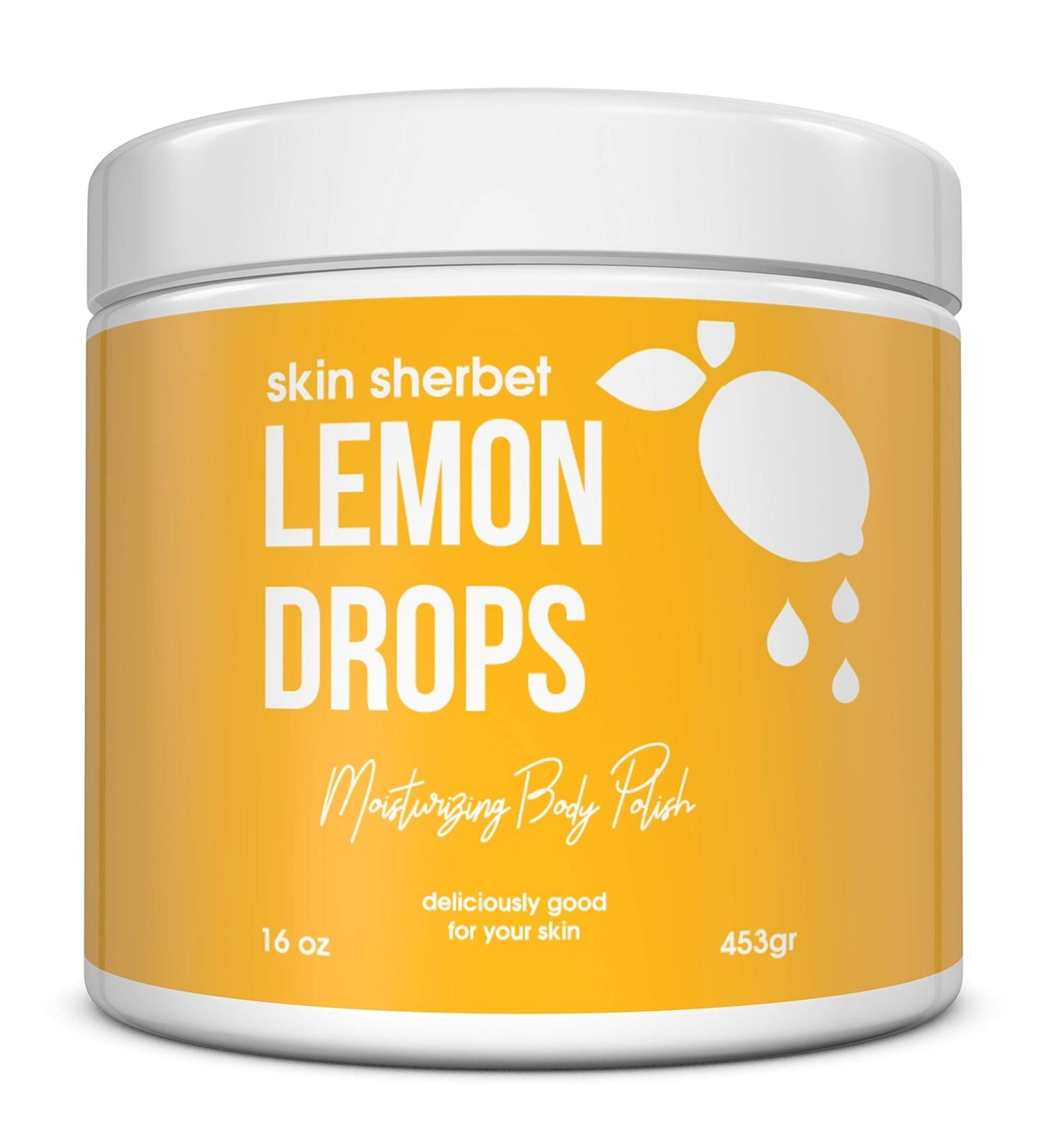Lemon Drops Body Polish Salt Scrub - 23oz | Exfoliating & Hydrating | Shop Internationally - Buy Online on GoSupps.com