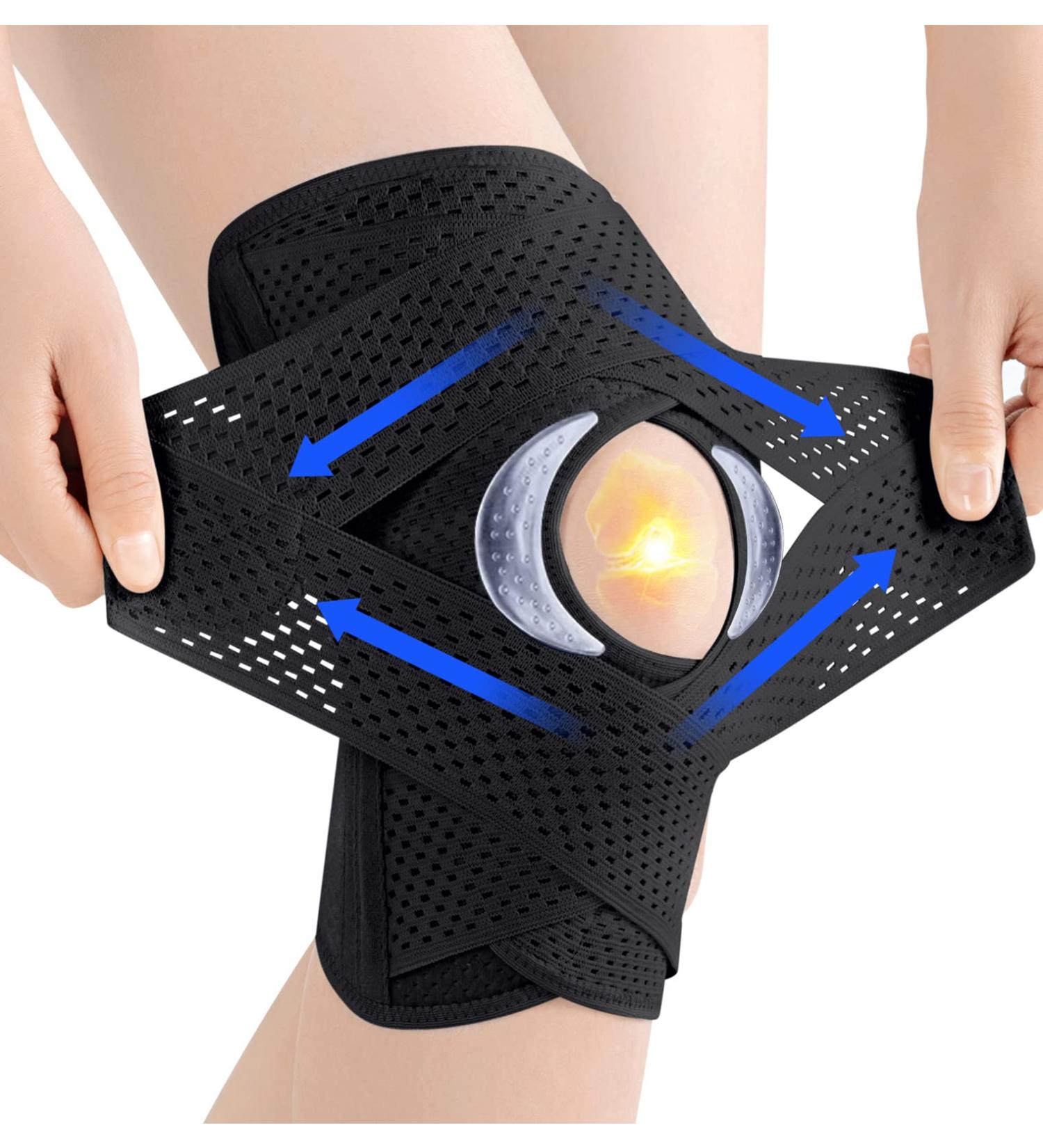 Prowaves Knee Brace for Men & Women - Adjustable Patella Support with Side Stabilizers for Meniscus Tears Knee Pain & Arthritis Recovery - XXXL Black - Buy Online on GoSupps.com